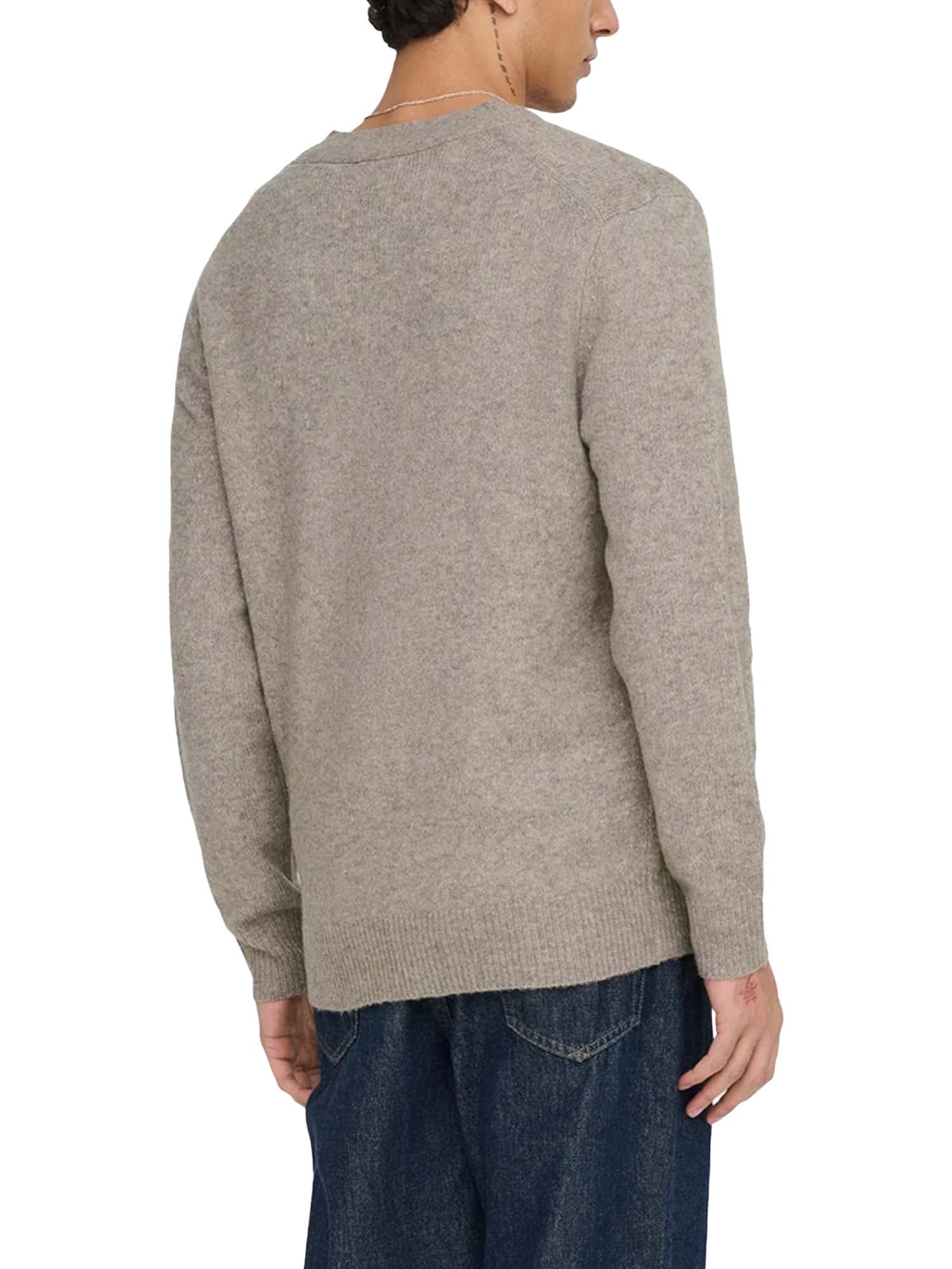 Only & Sons Cardigan Ray in maglia Marrone