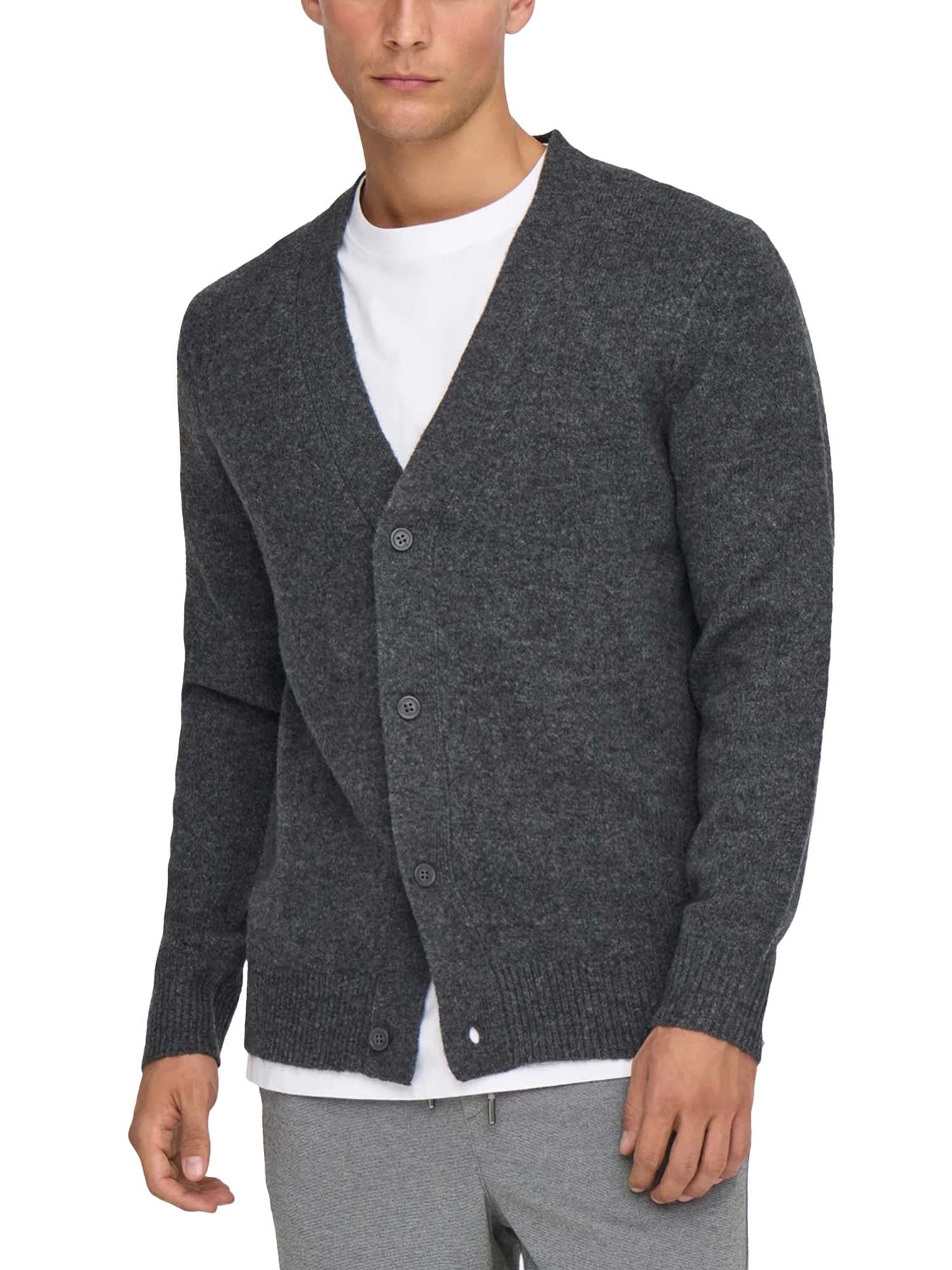 Only & Sons Cardigan Ray in maglia Grigio