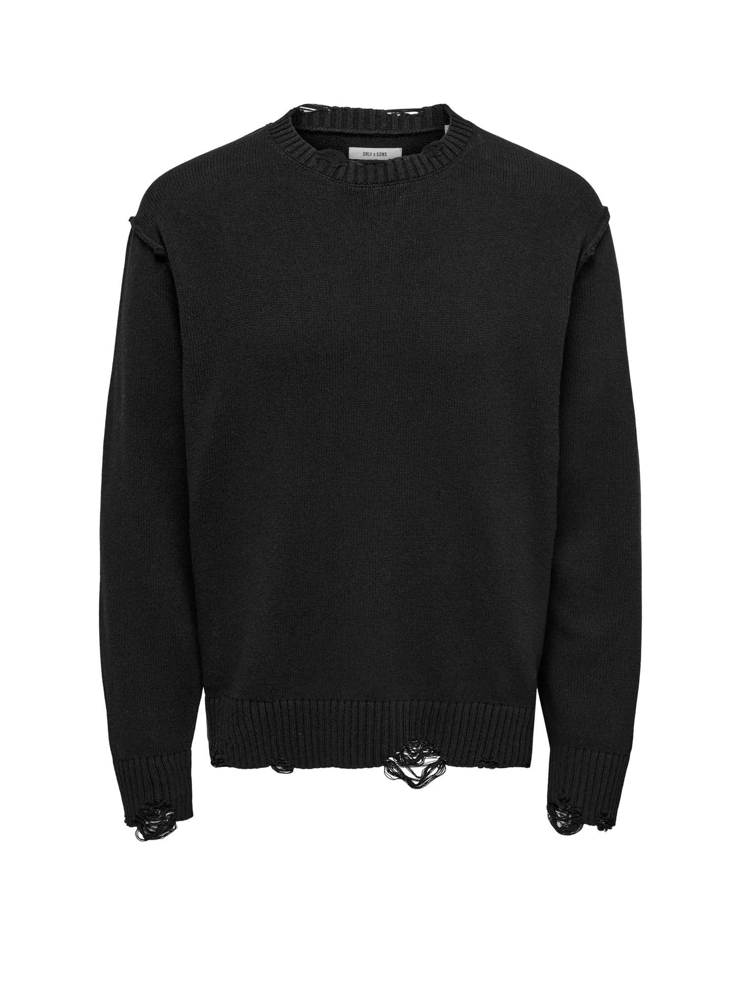 Only & Sons Maglione Tune Relaxed LS Crew Neck Nero