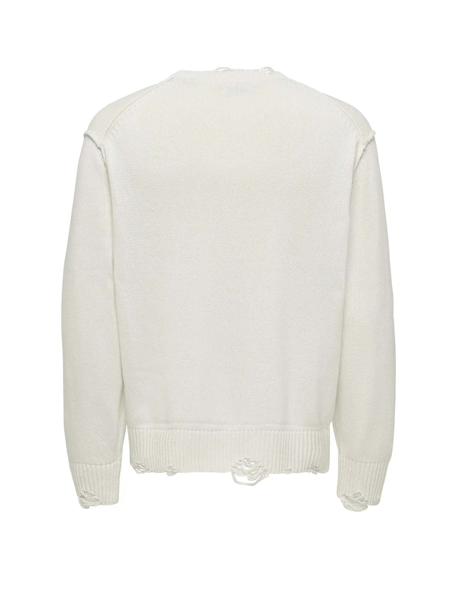 Only & Sons Maglione Tune Relaxed LS Crew Neck Bianco