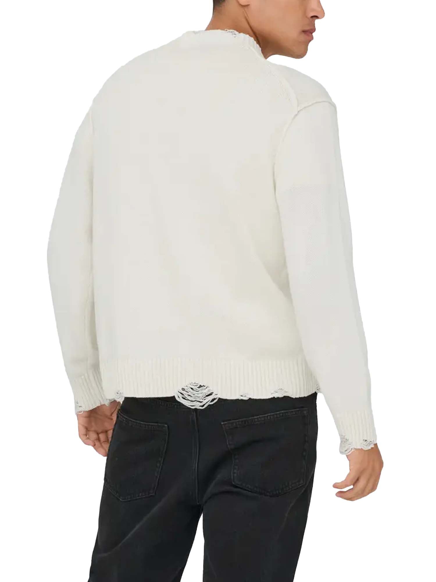 Only & Sons Maglione Tune Relaxed LS Crew Neck Bianco