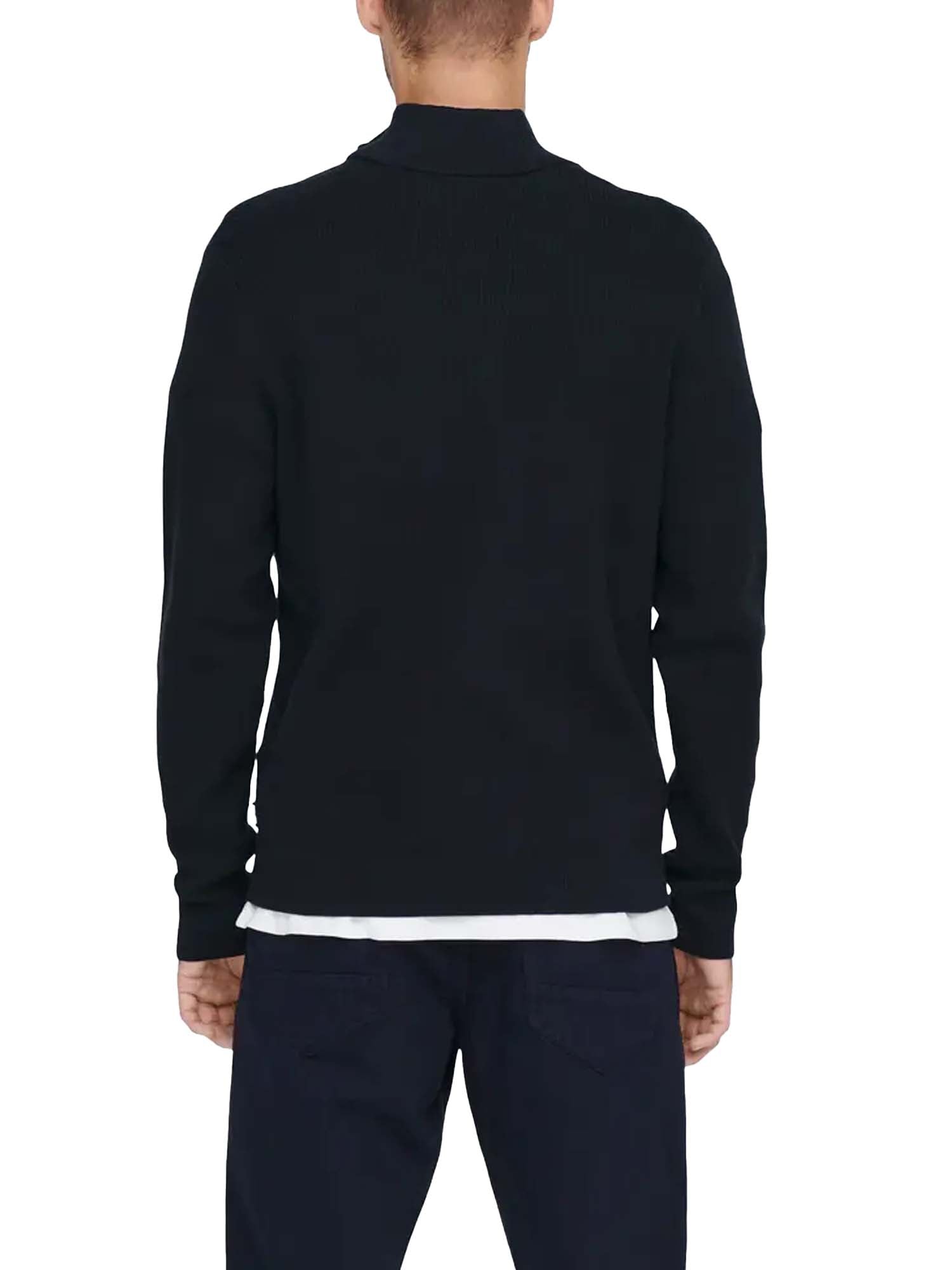Only & Sons Maglione Phil Reg 12 Struc Half Zip Blu