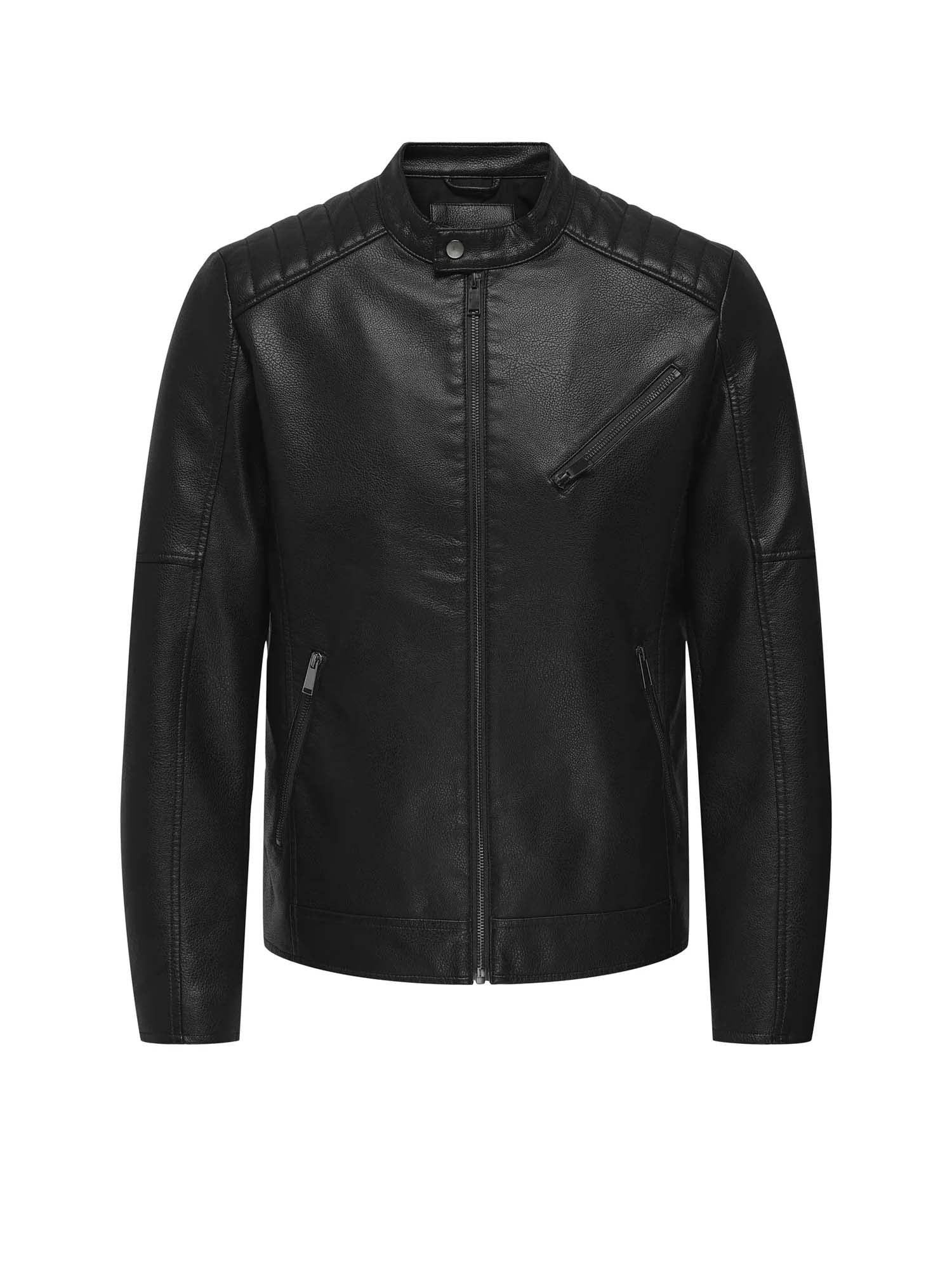 Only & Sons Giacca Holger Pu Racer Nero