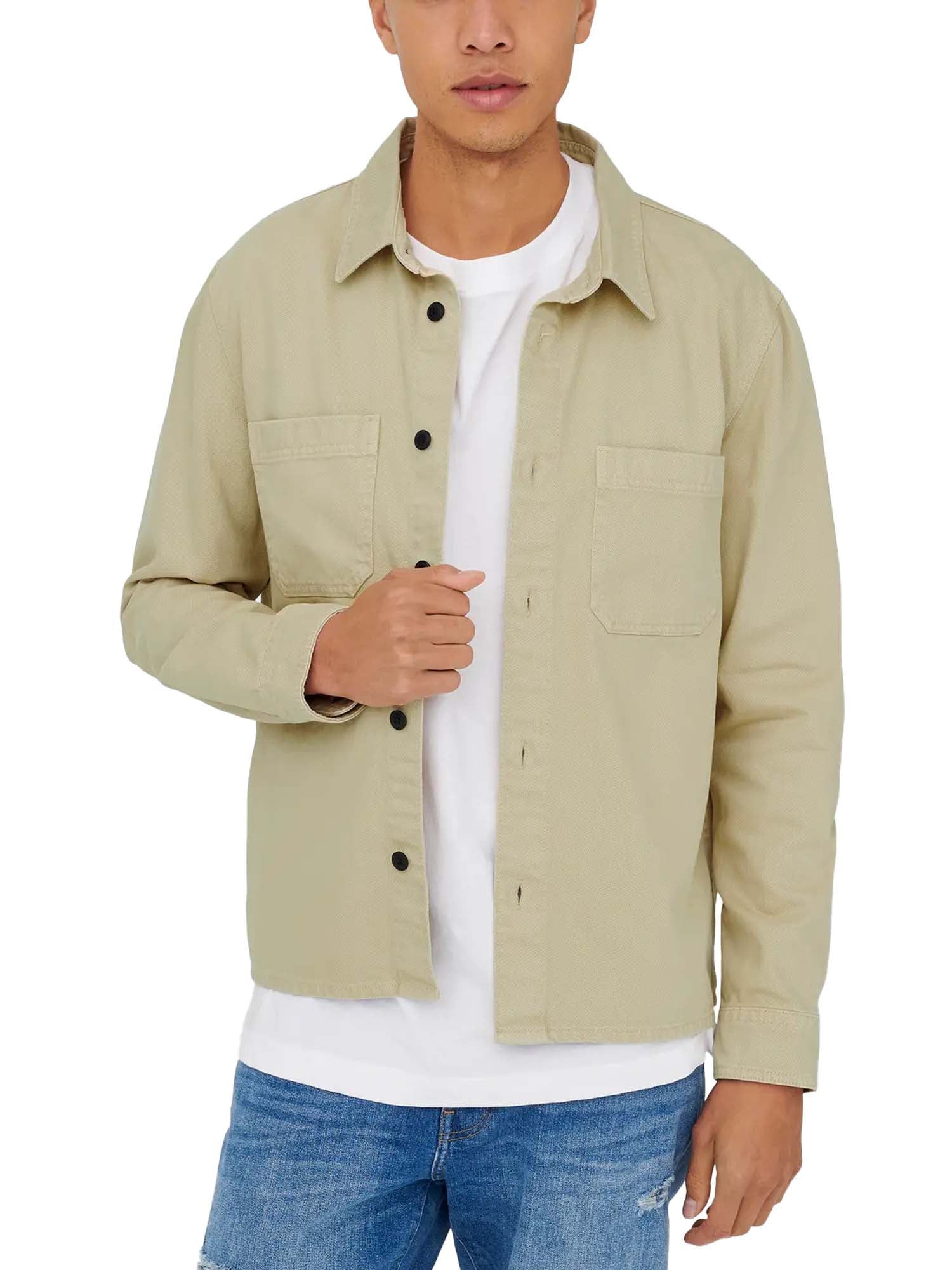 Only & Sons Camicia Times 0348 Regular Beige