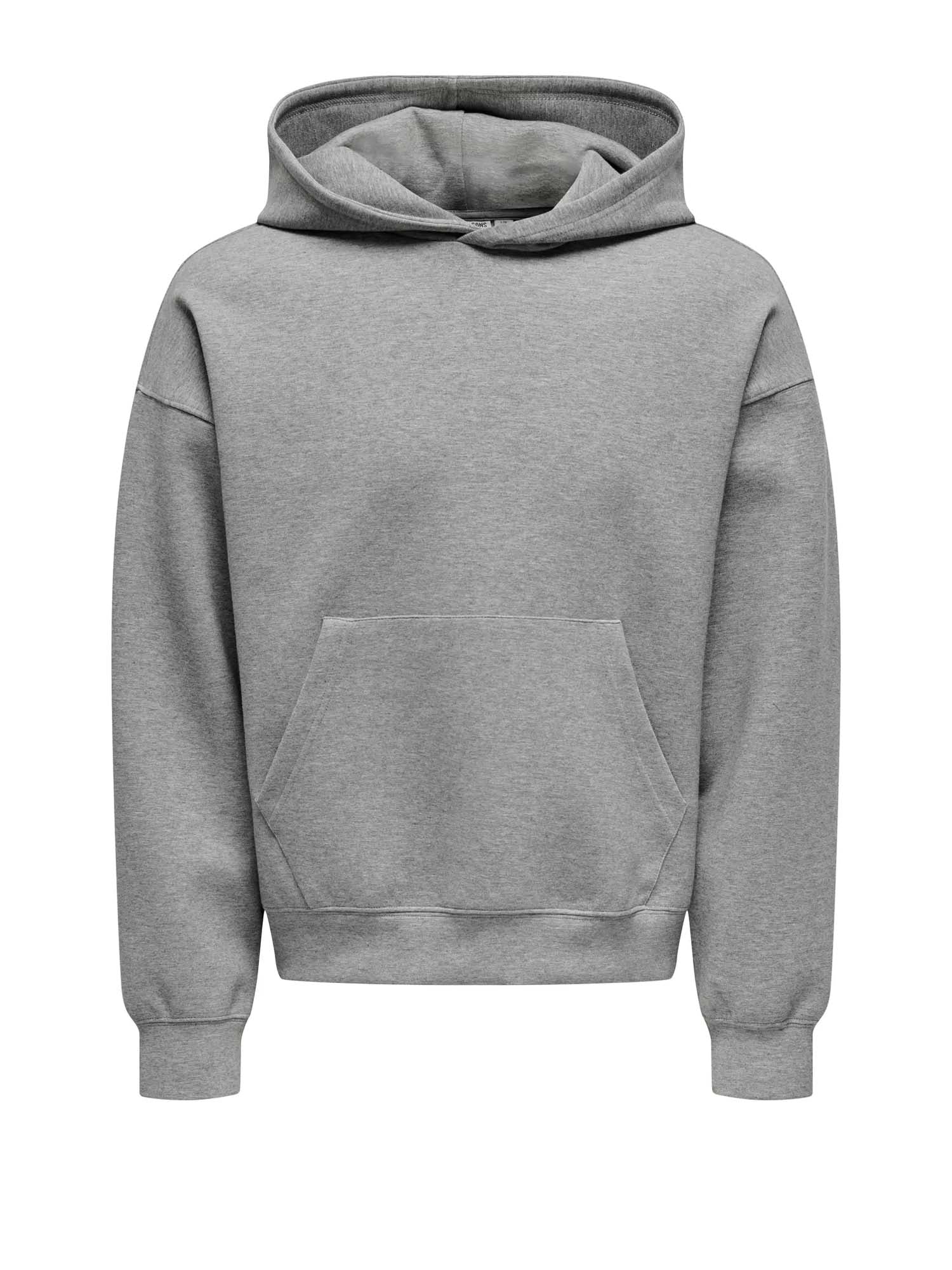 Only & Sons Felpa Goyle Boxy LS Scuba Grigio