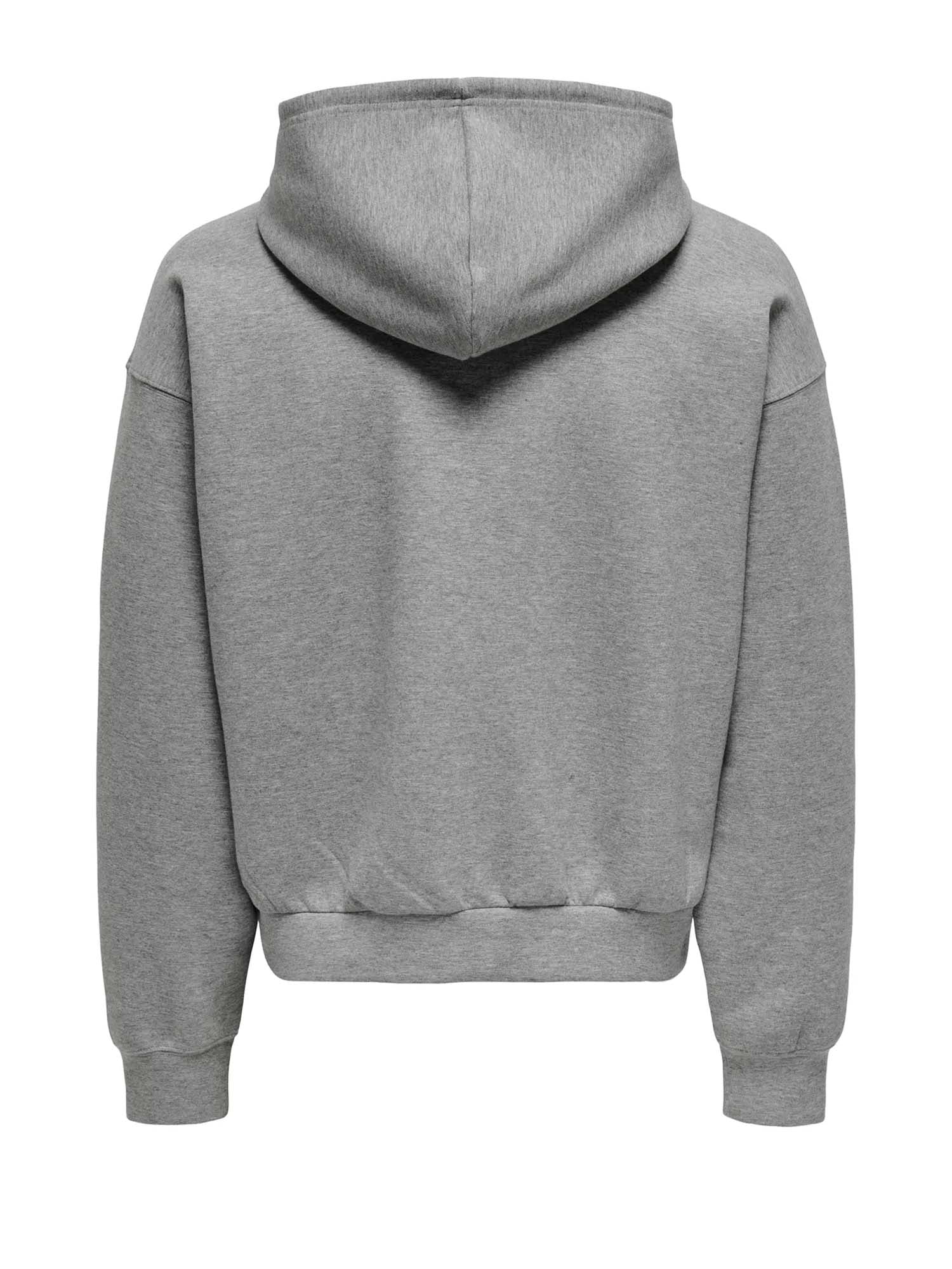 Only & Sons Felpa Goyle Boxy LS Scuba Zip Grigio