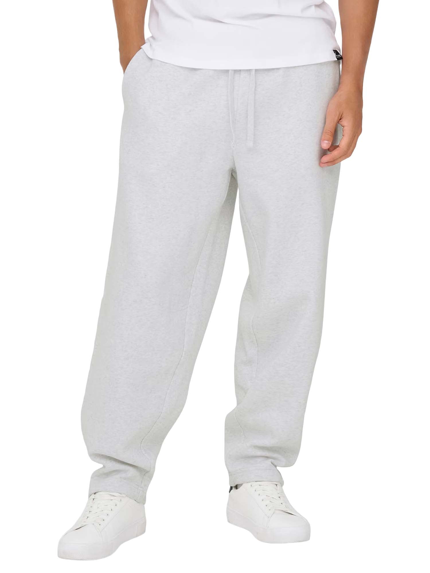 Only & Sons ONSCERES Wide Leg Fit Pantaloni in felpa Grigio