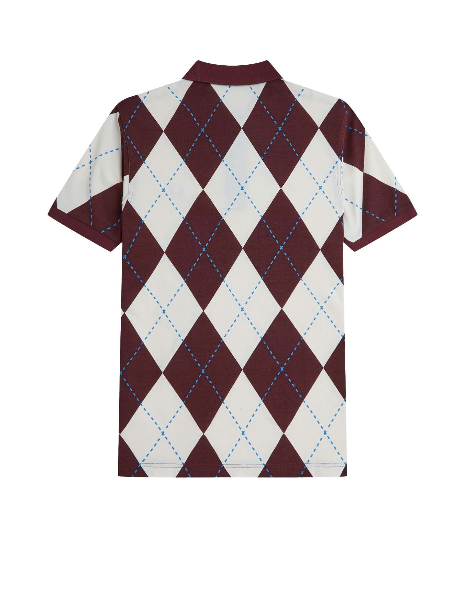 Fred Perry Polo con stampa Argyle Bianco