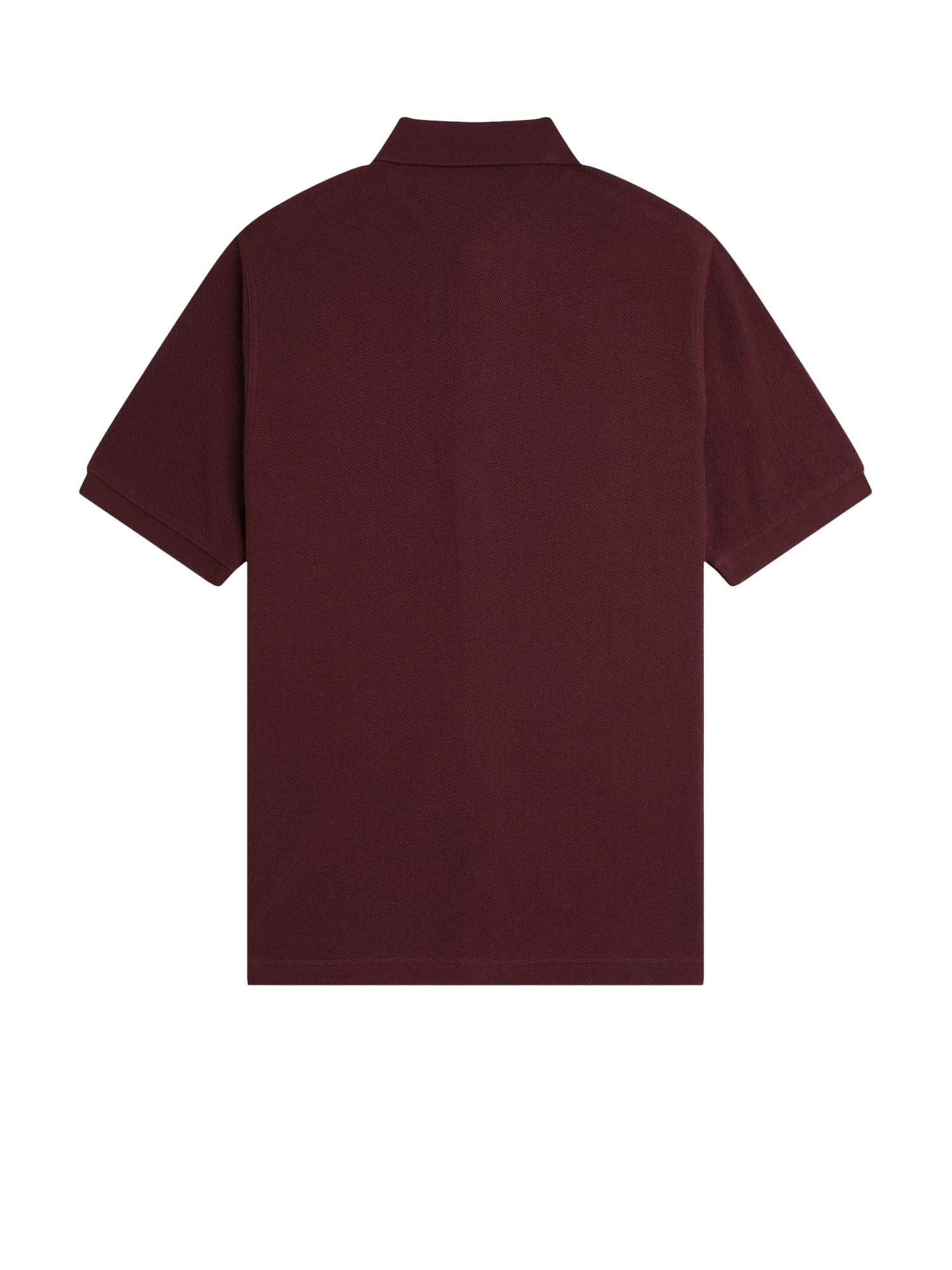 Fred Perry Polo a pannelli con bottoni Bordeaux