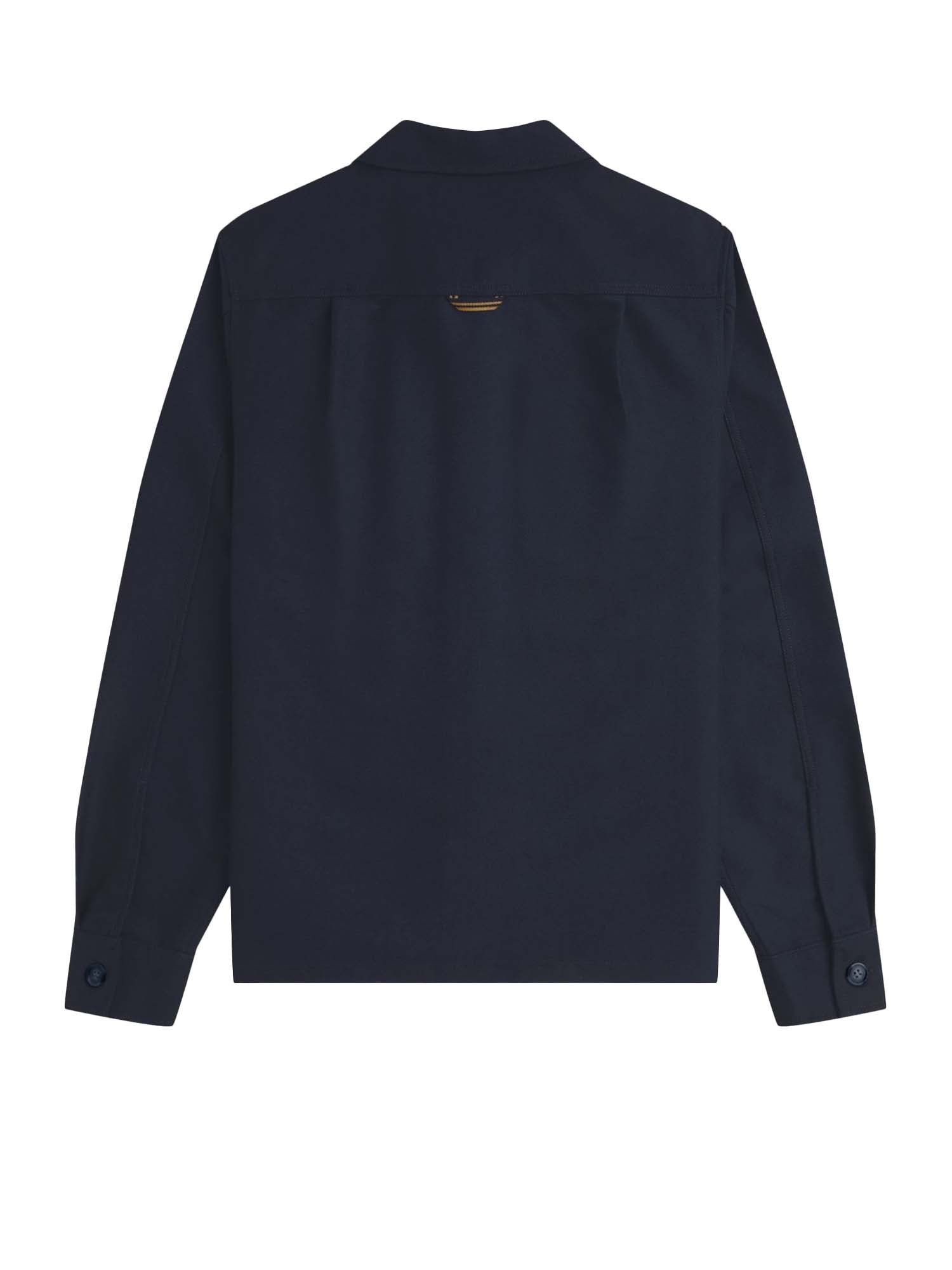 Fred Perry Overshirt in twill spazzolato Blu