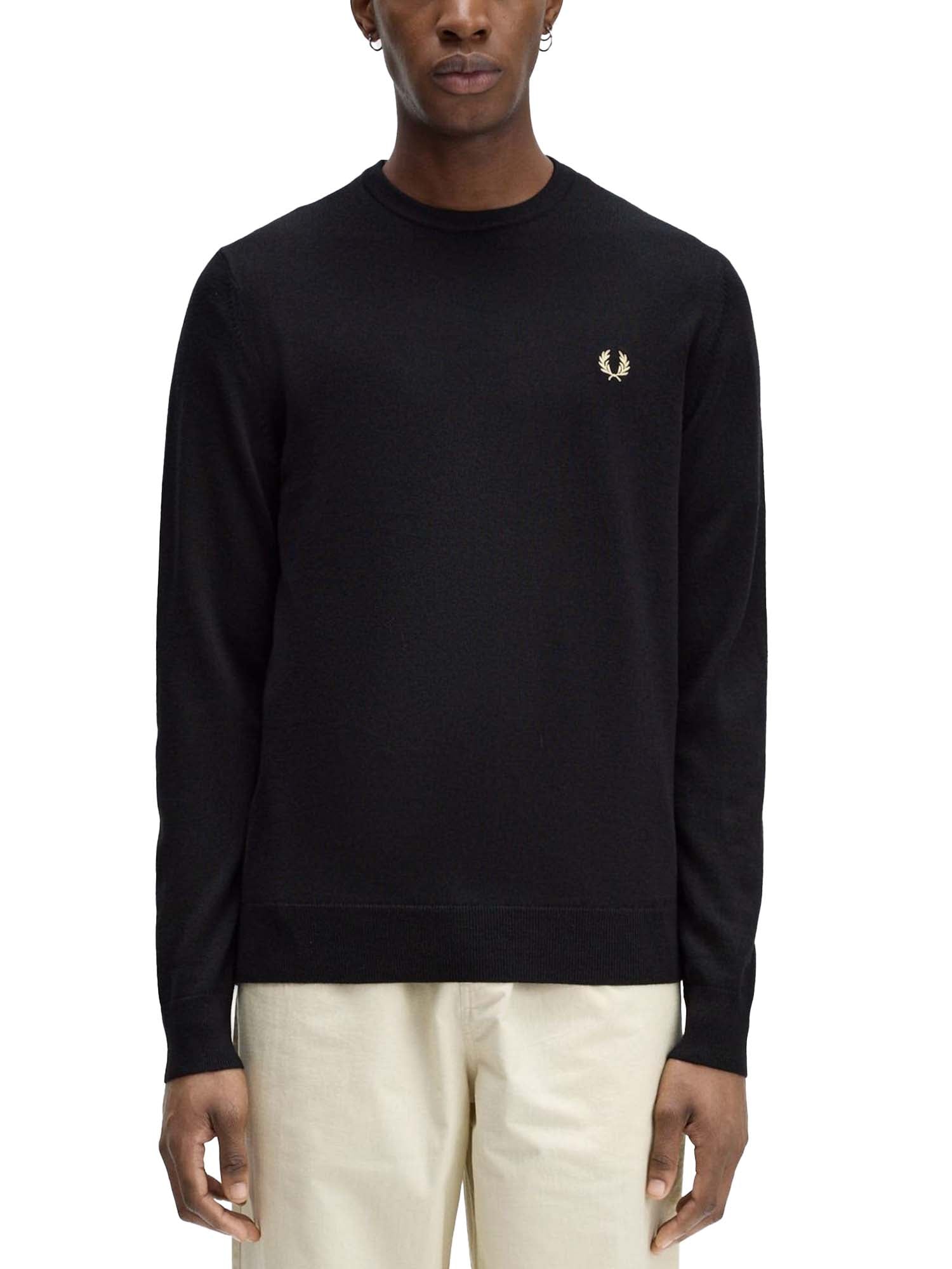 Fred Perry Maglione Girocollo Classico Nero