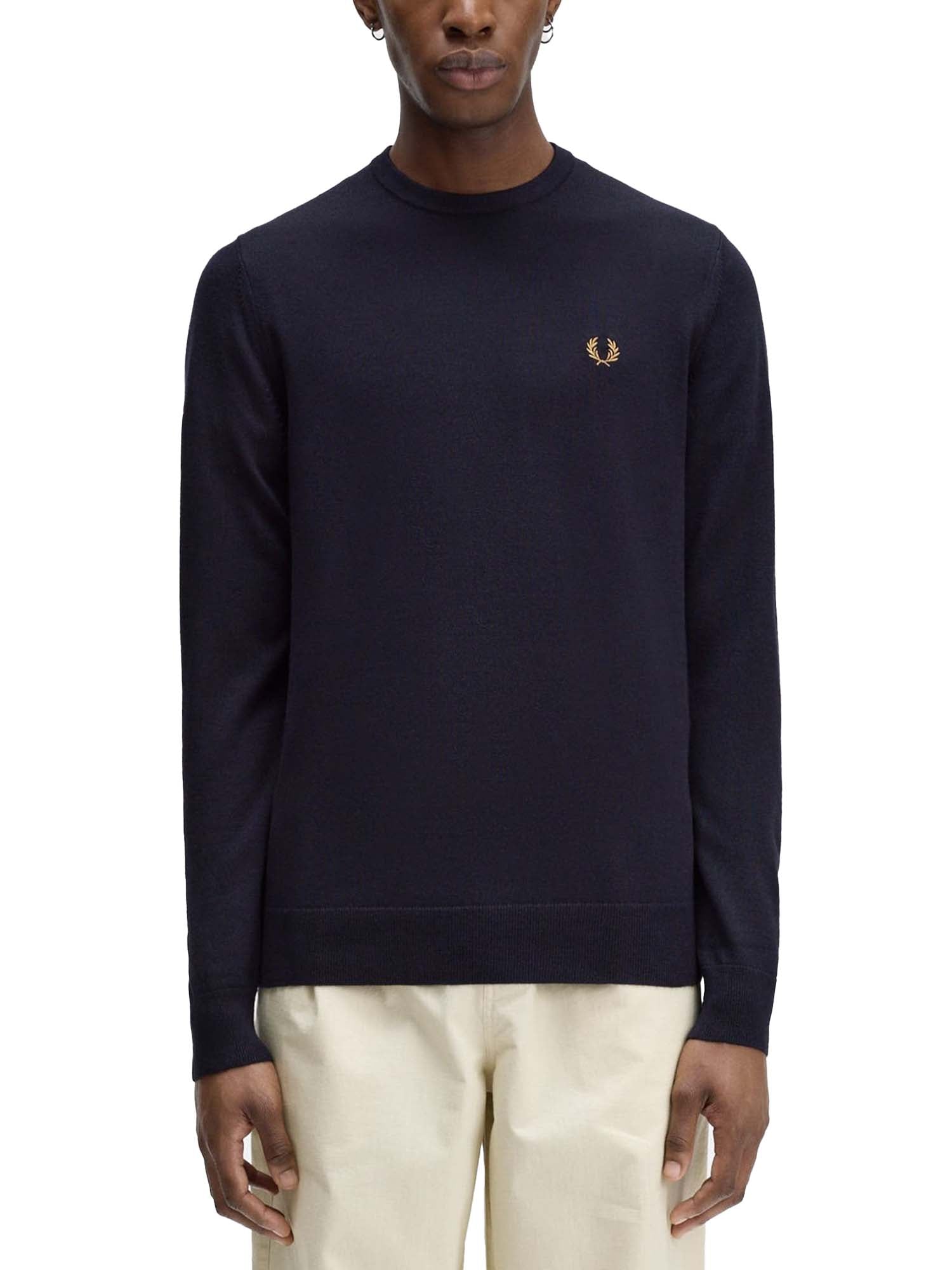 Fred Perry Maglione Girocollo Classico Blu