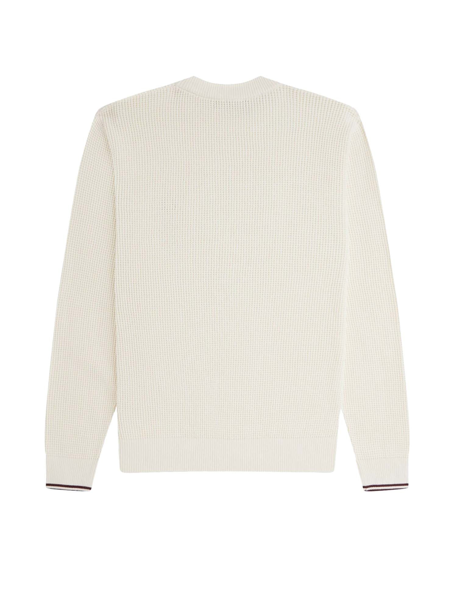 Fred Perry Maglione Con Lavorazione Goffrata Bianco