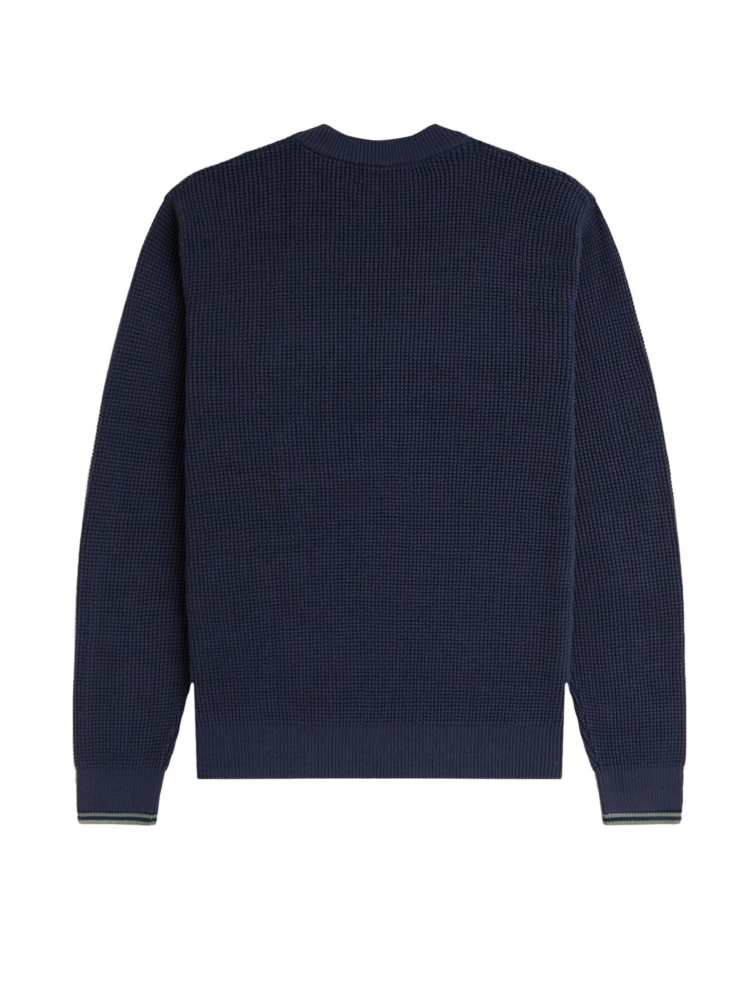 Fred Perry Maglione Con Lavorazione Goffrata Blu