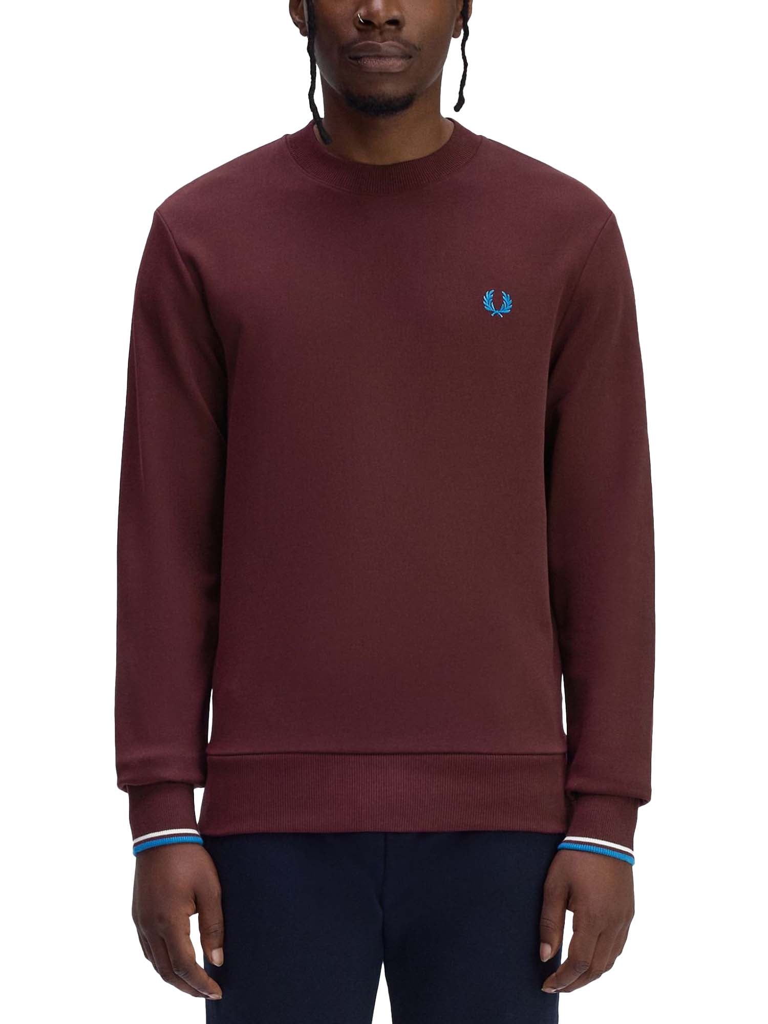 Fred Perry Felpa Girocollo Bordeaux