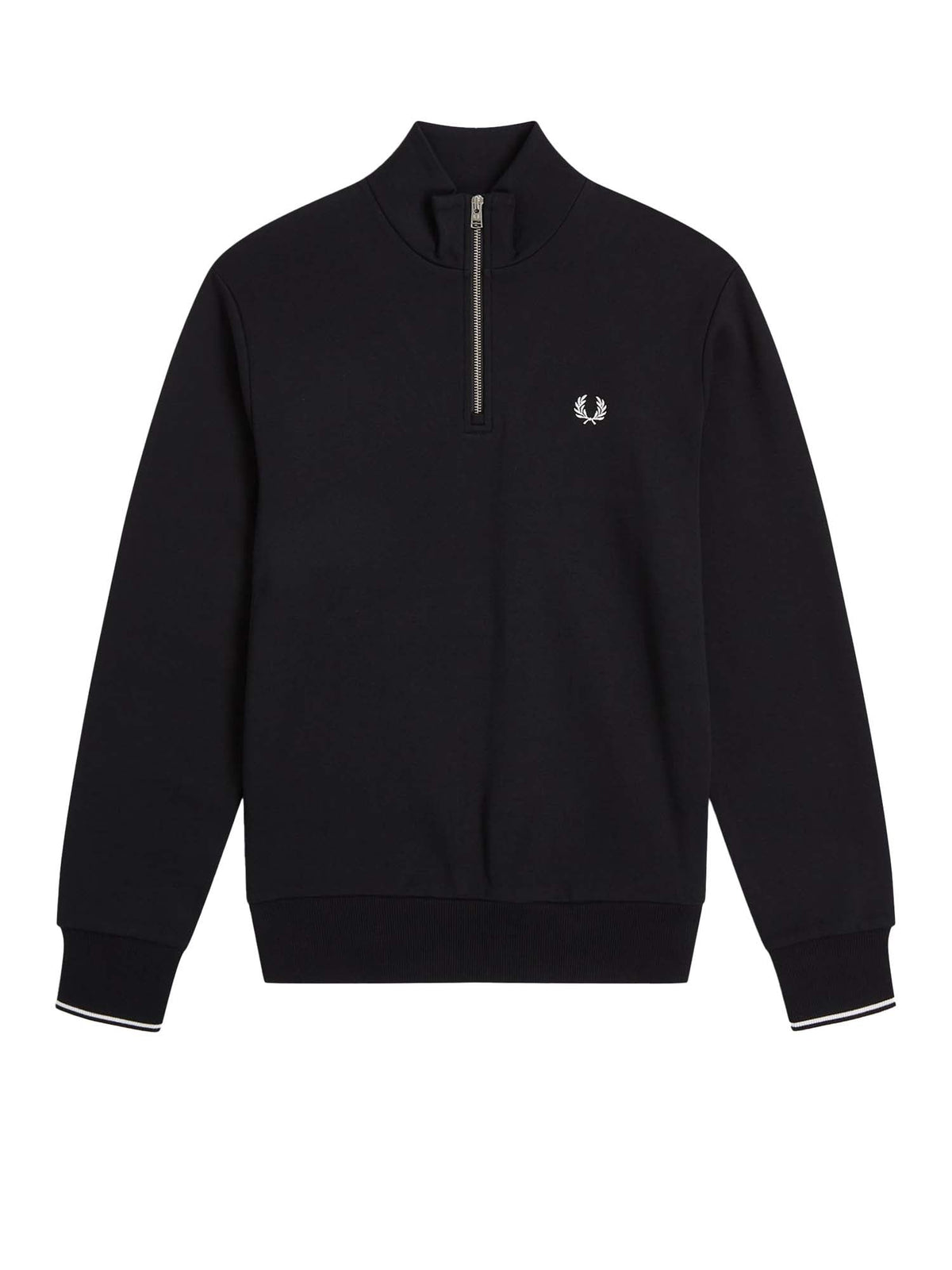 Fred Perry Felpa a mezza zip Nero