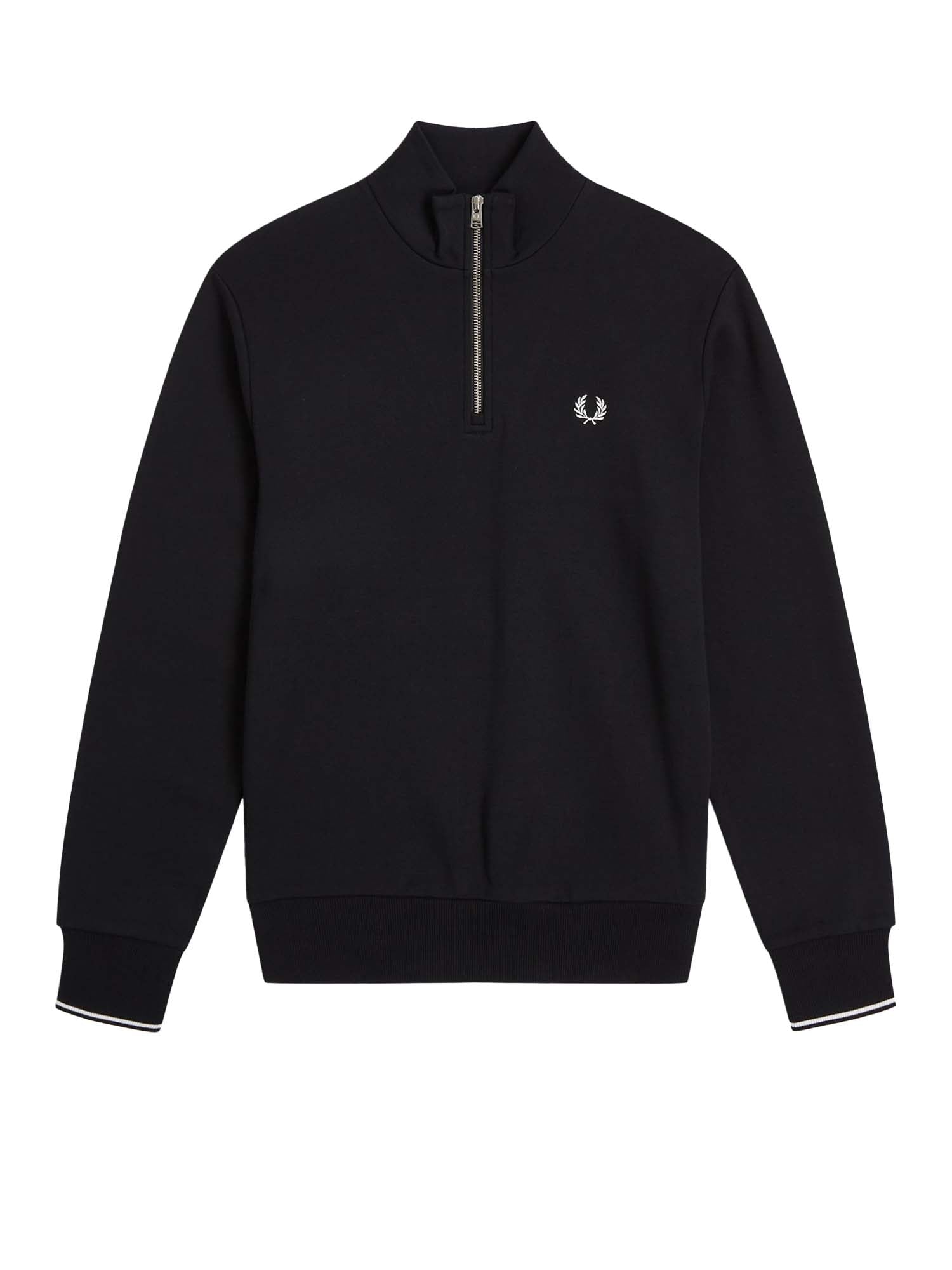 Fred Perry Felpa a mezza zip Nero