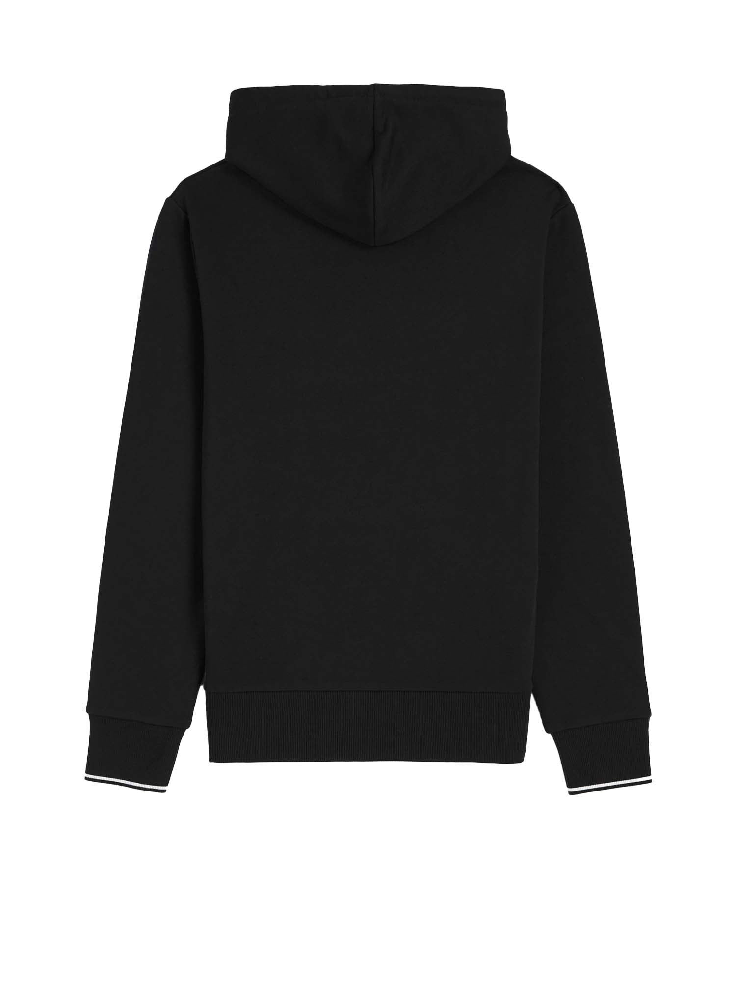 Fred Perry Felpa con cappuccio a righe Nero