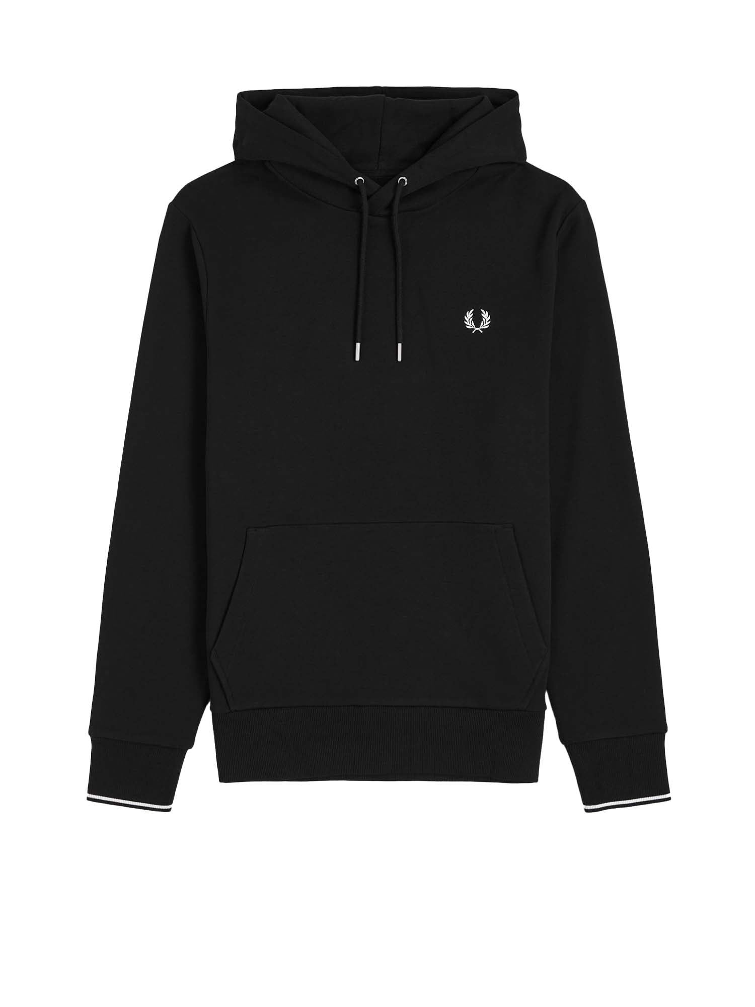 Fred Perry Felpa con cappuccio a righe Nero