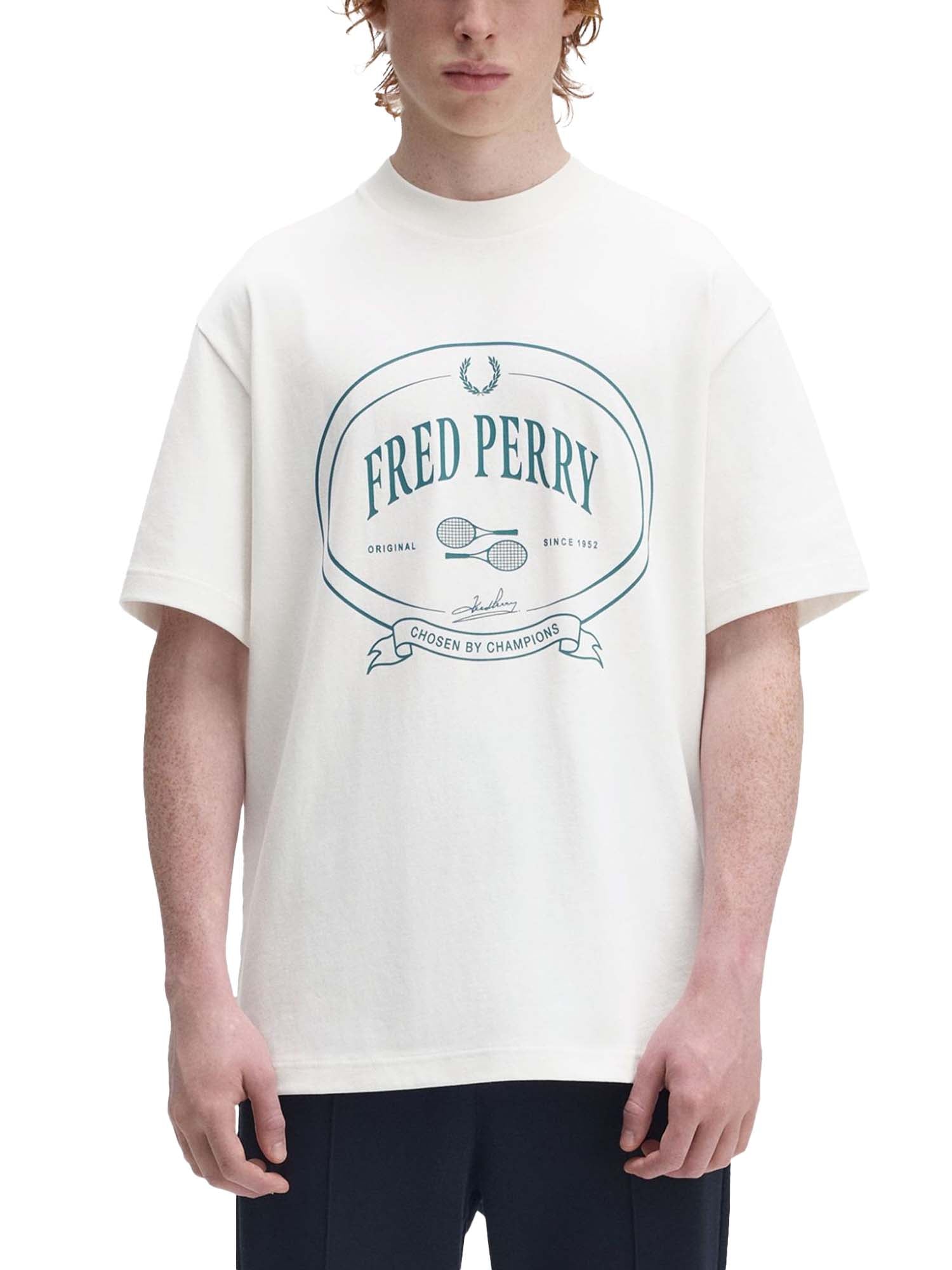 Fred Perry T-shirt Chosen By Champions Bianco