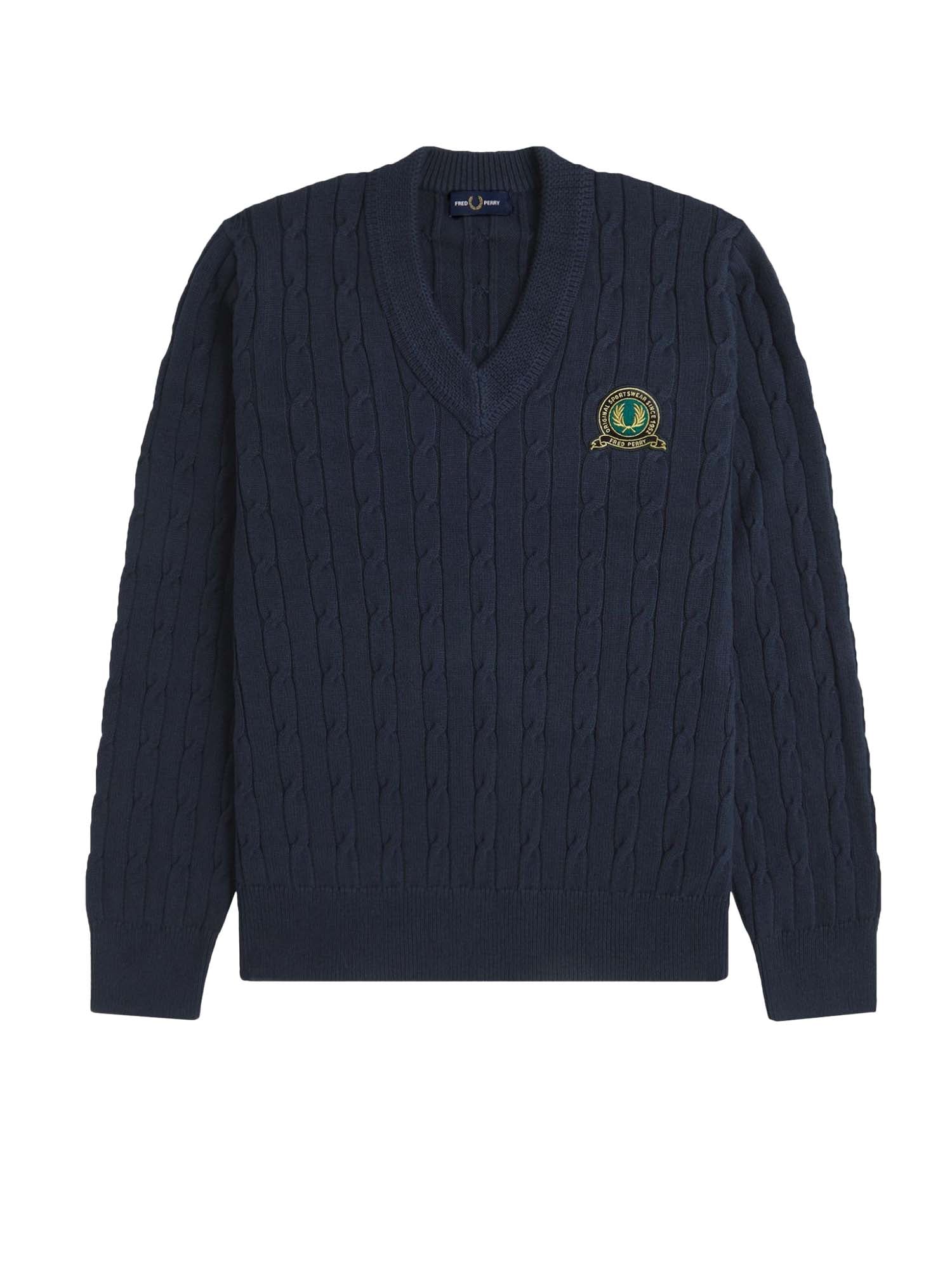 Fred Perry Maglione a trecce Tennis Badge Blu