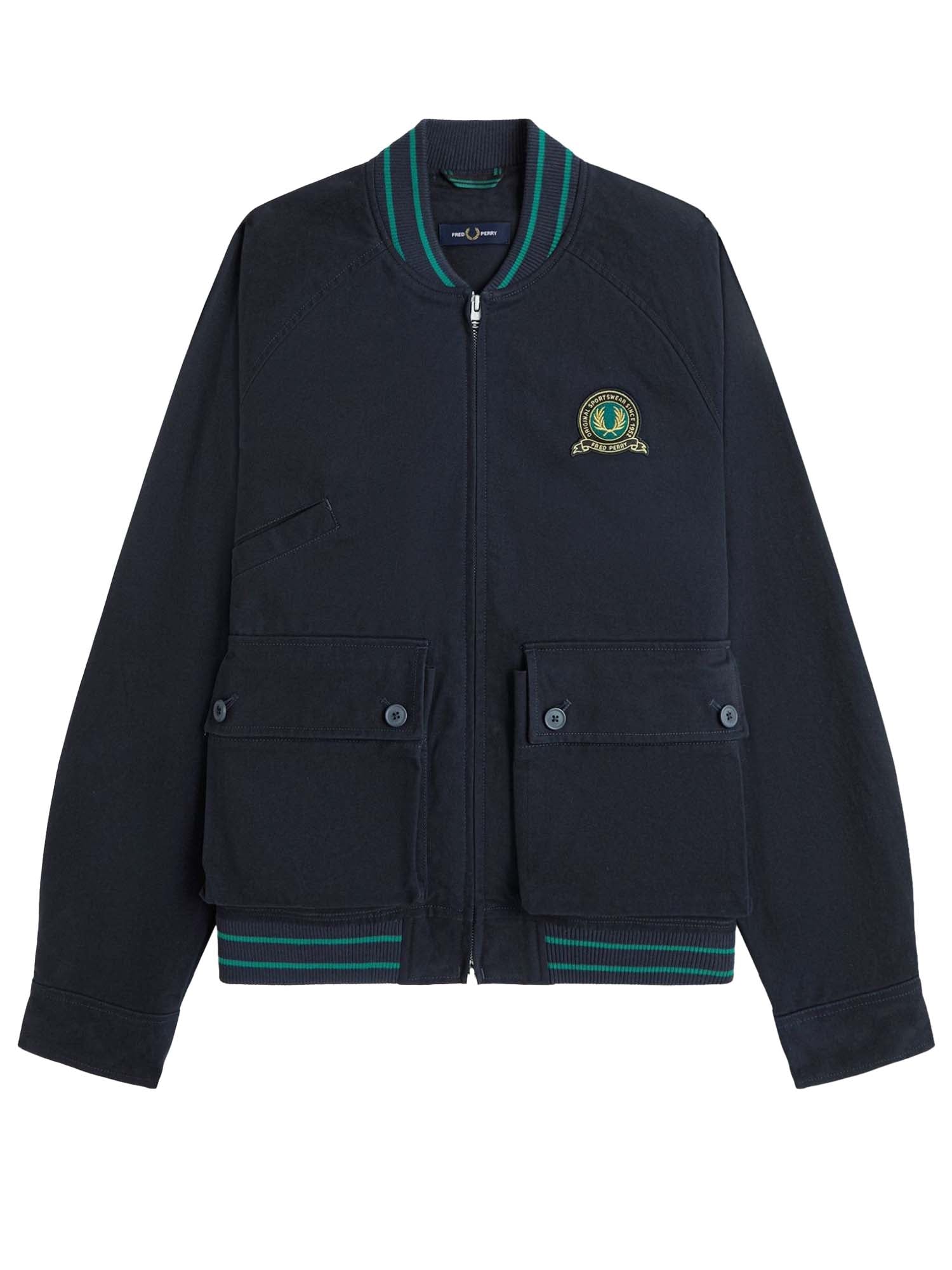 Fred Perry Bomber da Tennis Badge Blu