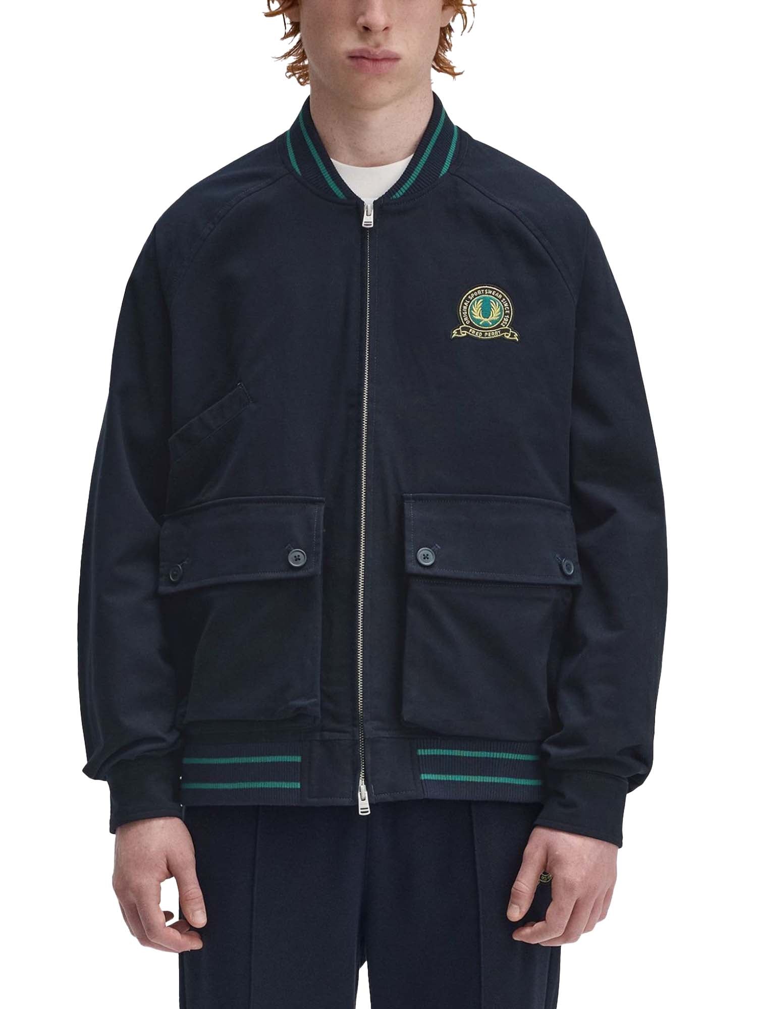 Fred Perry Bomber da Tennis Badge Blu
