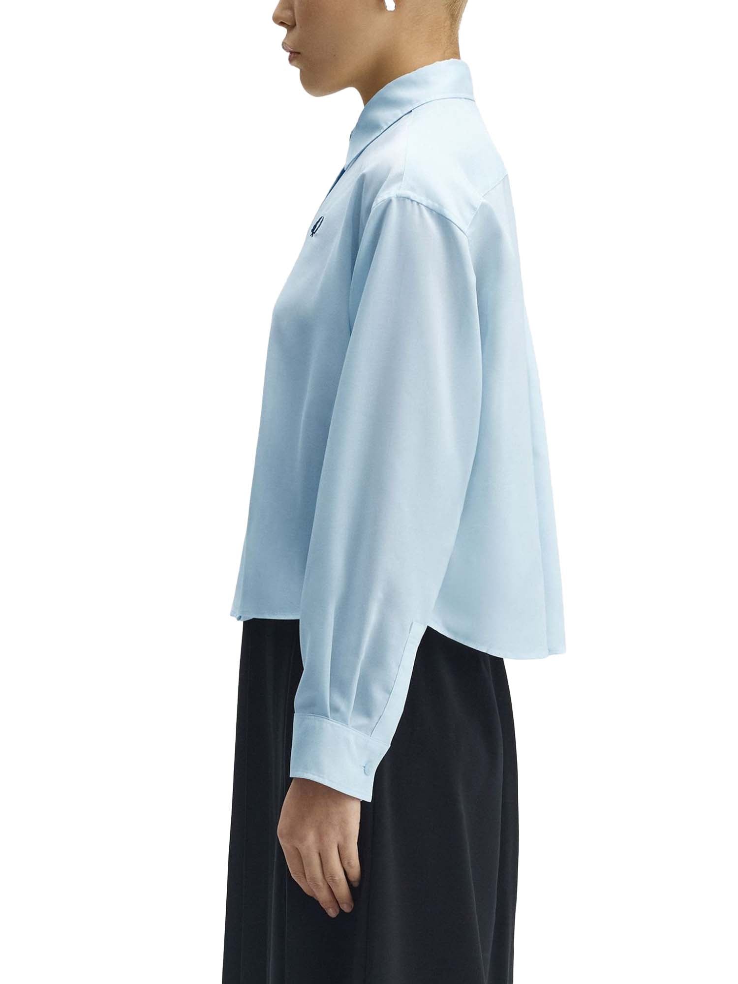 Fred Perry Camicia con bottoni da Donna Azzurro