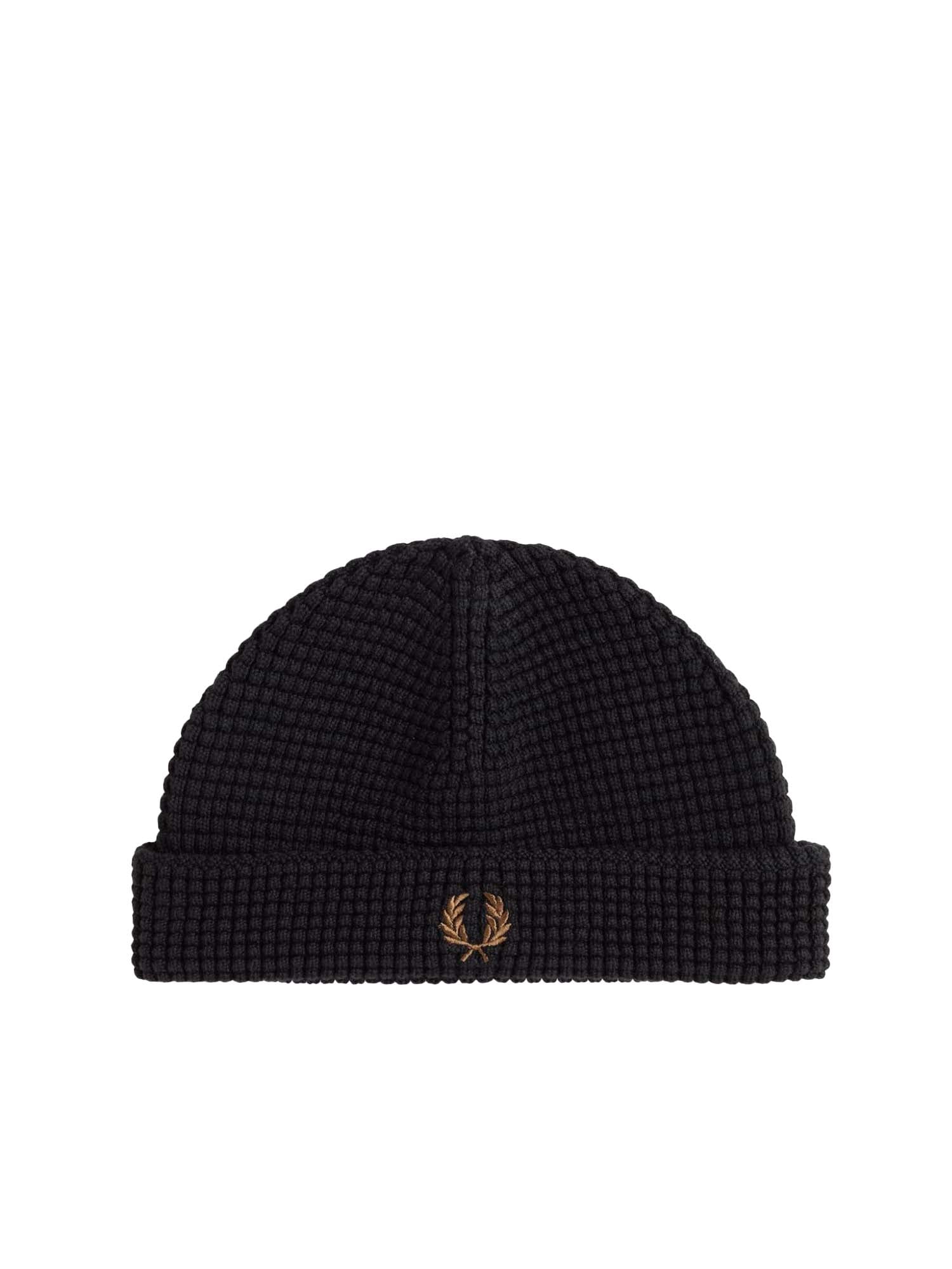 Fred Perry Berretto in maglia goffrata Nero