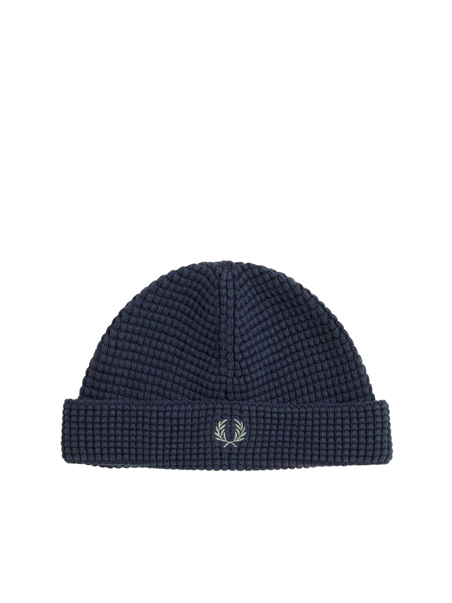 Fred Perry Berretto in maglia goffrata Blu