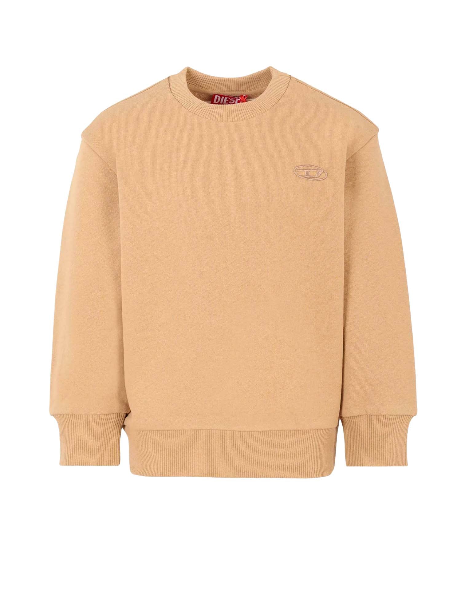 Diesel Srobmegolav Over Felpa Beige Cord Bambino Beige