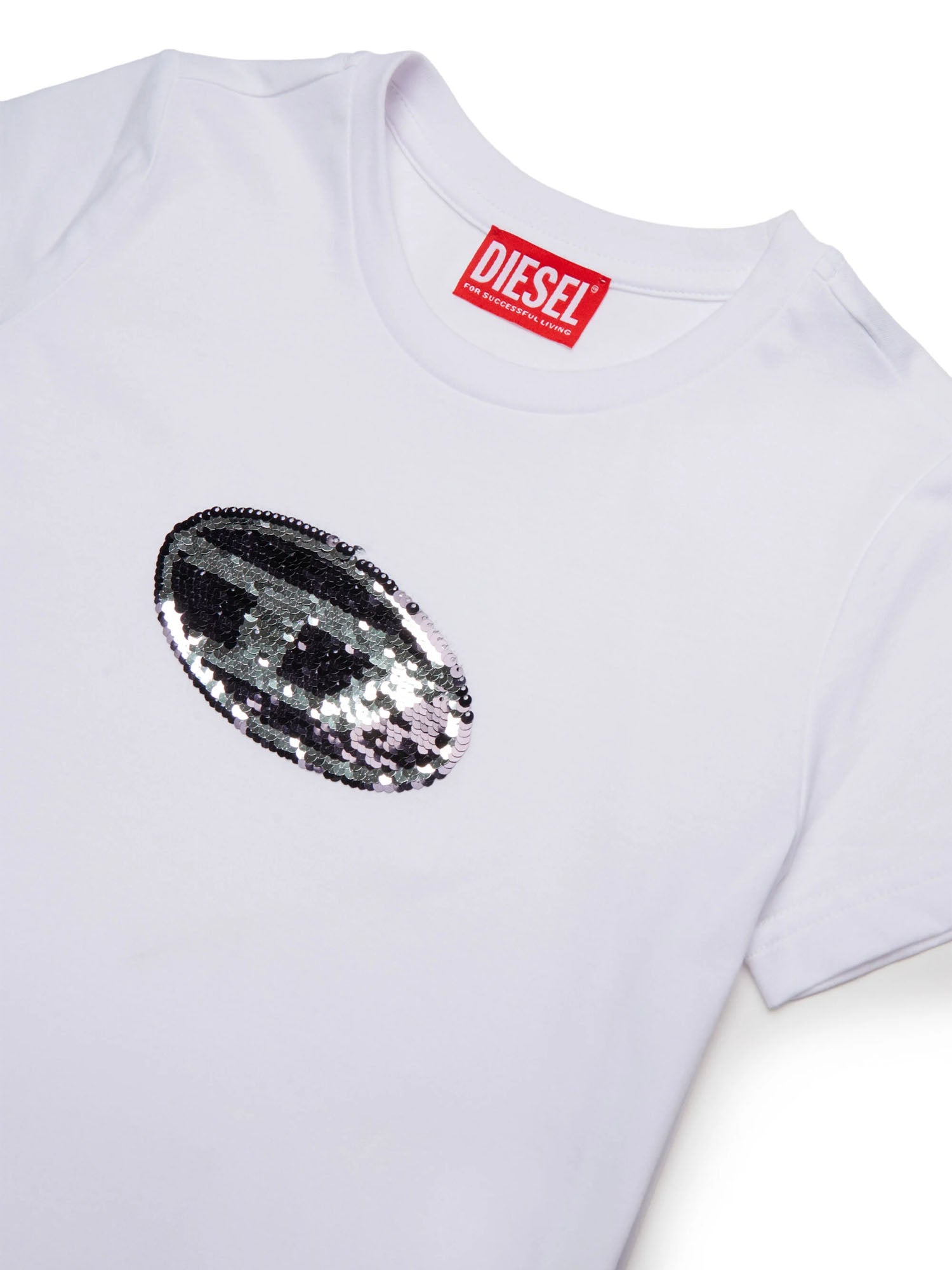 Diesel Tsequinsg Maglietta Kids Bianco