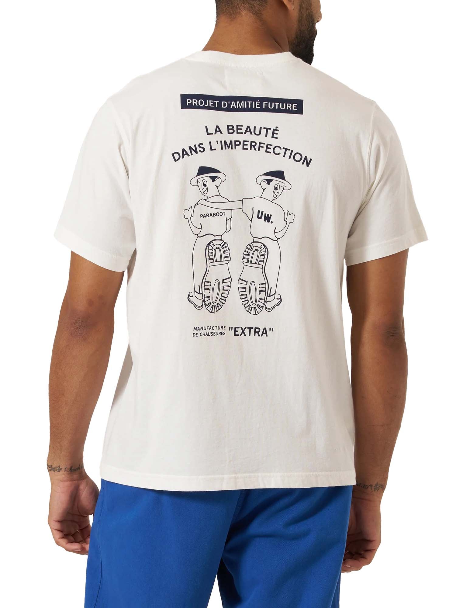 Universal Works Paraboot x Universal Works - T-Shirt Single Jersey Bianco