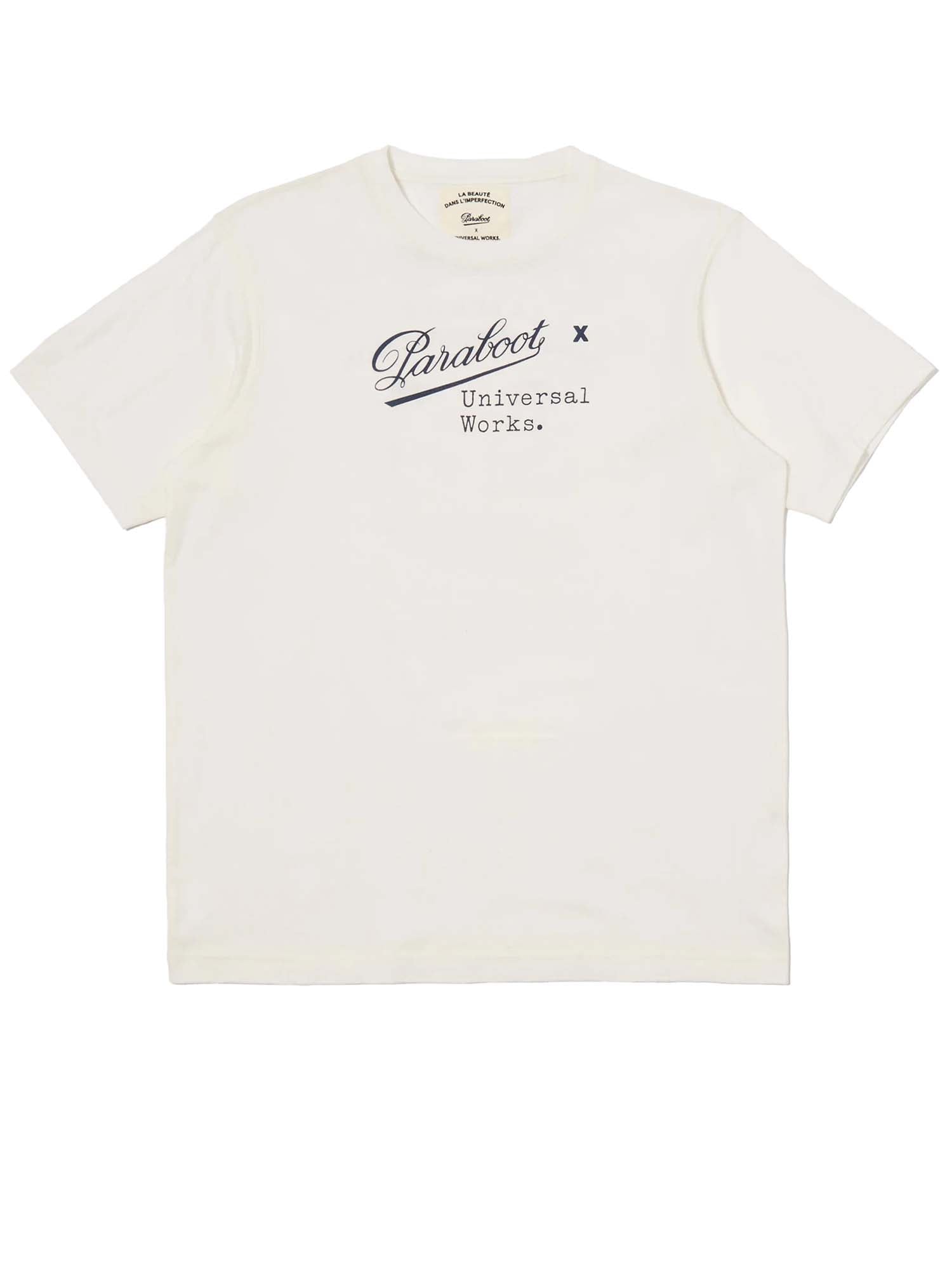 Universal Works Paraboot x Universal Works - T-Shirt Single Jersey Bianco