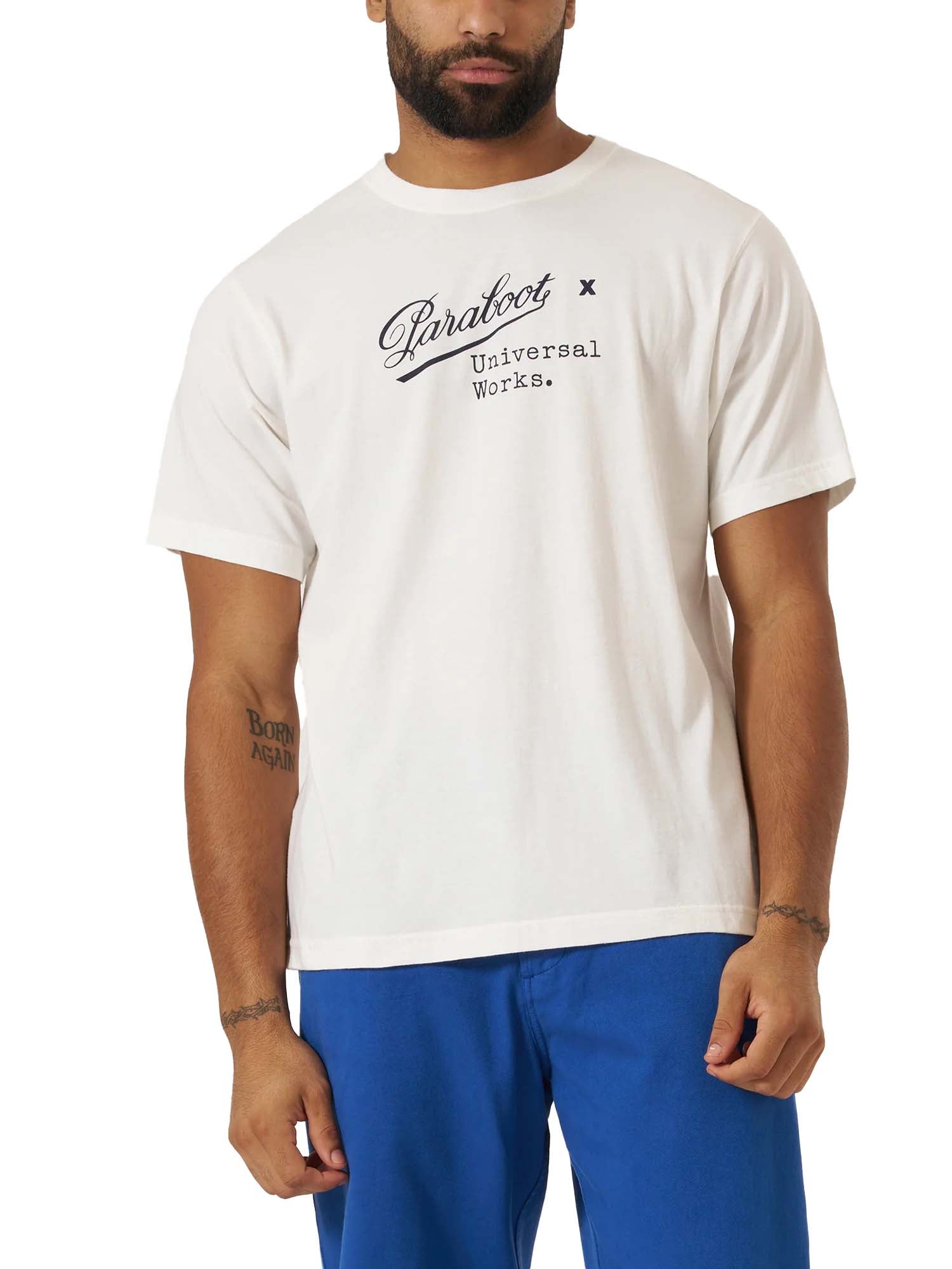 Universal Works Paraboot x Universal Works - T-Shirt Single Jersey Bianco