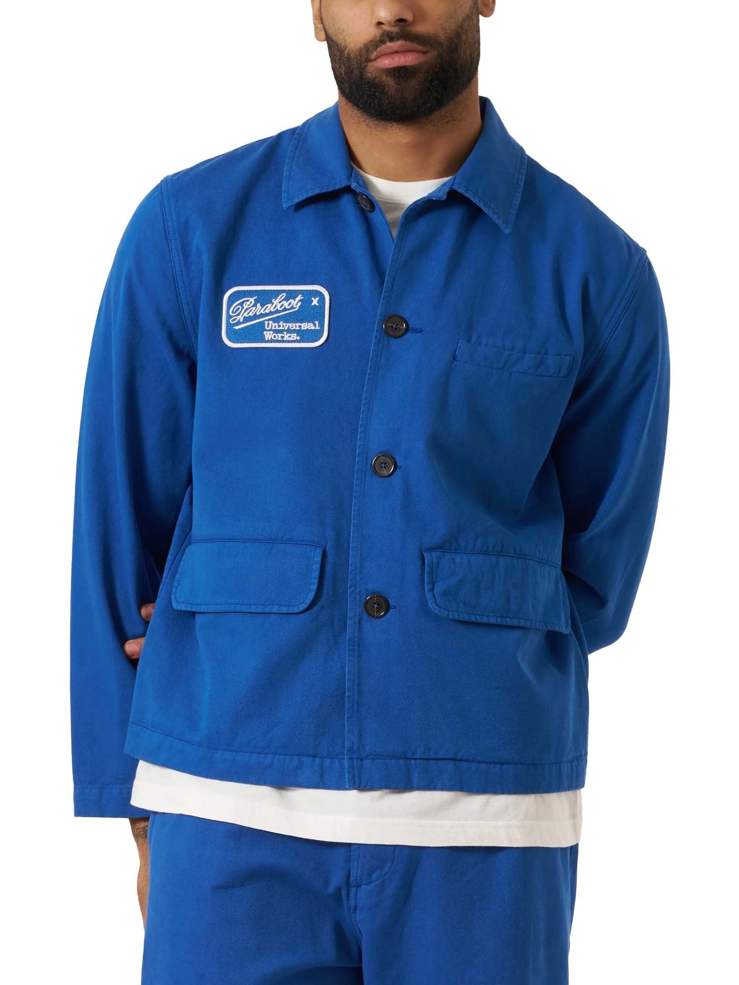 Universal Works Paraboot x Universal Works - Giacca Derek Twill Warmus Blu