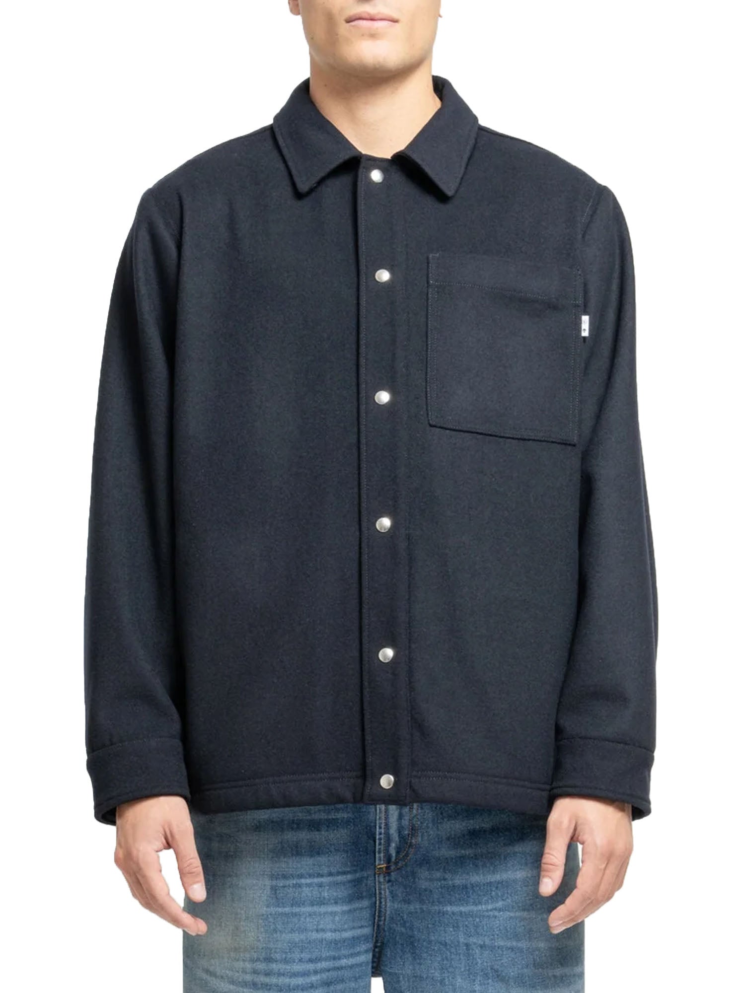 Department Five Aviv Giacca Camicia Panno Blu