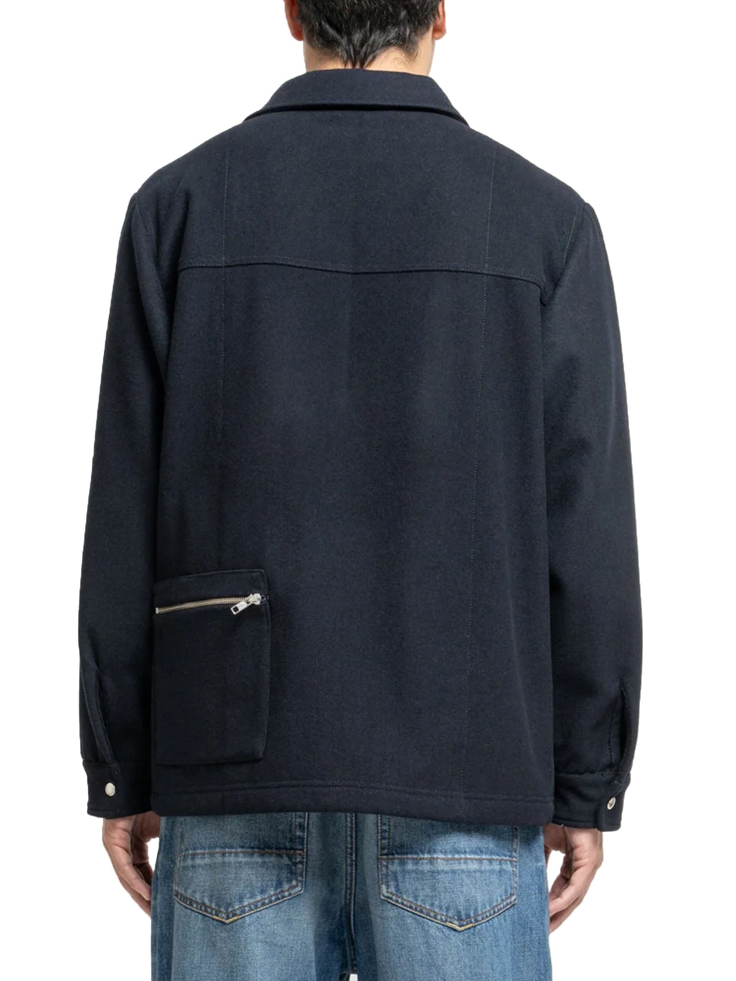 Department Five Aviv Giacca Camicia Panno Blu