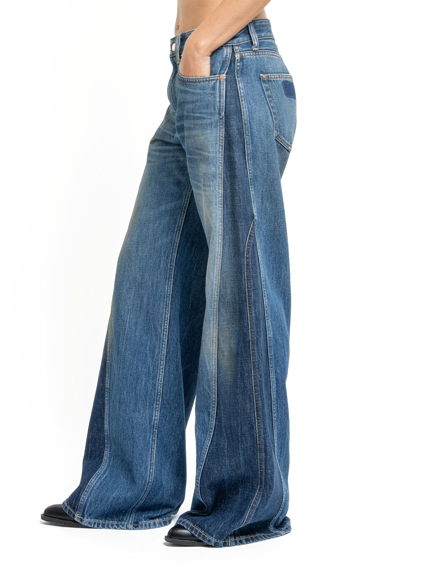 Department Five Jeans Resort Pant 5 Tk Denim Fermo Donna Blu
