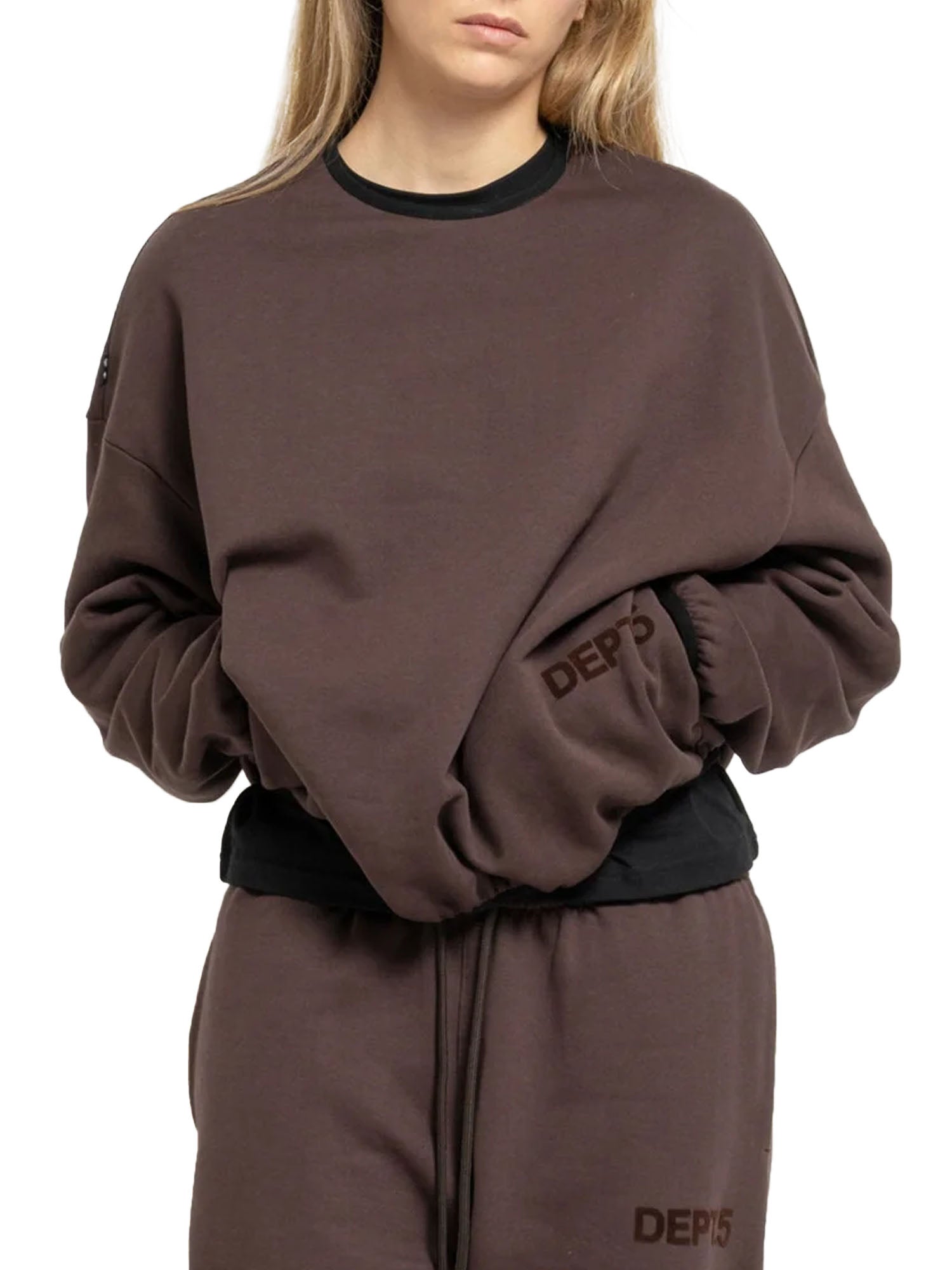 Department Five Glass Felpa Garzata Marrone