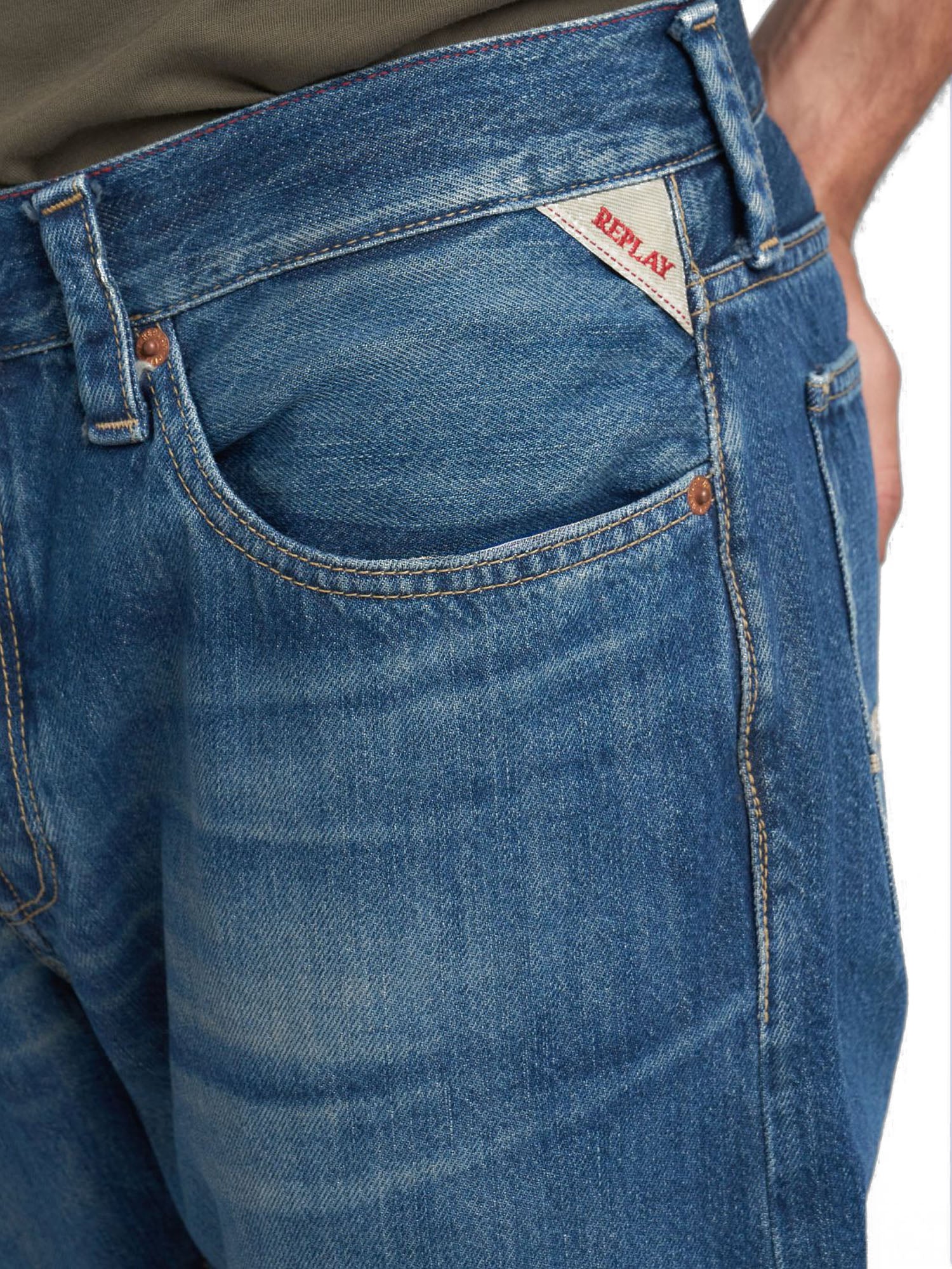 Replay Jeans Derick Uomo Blu