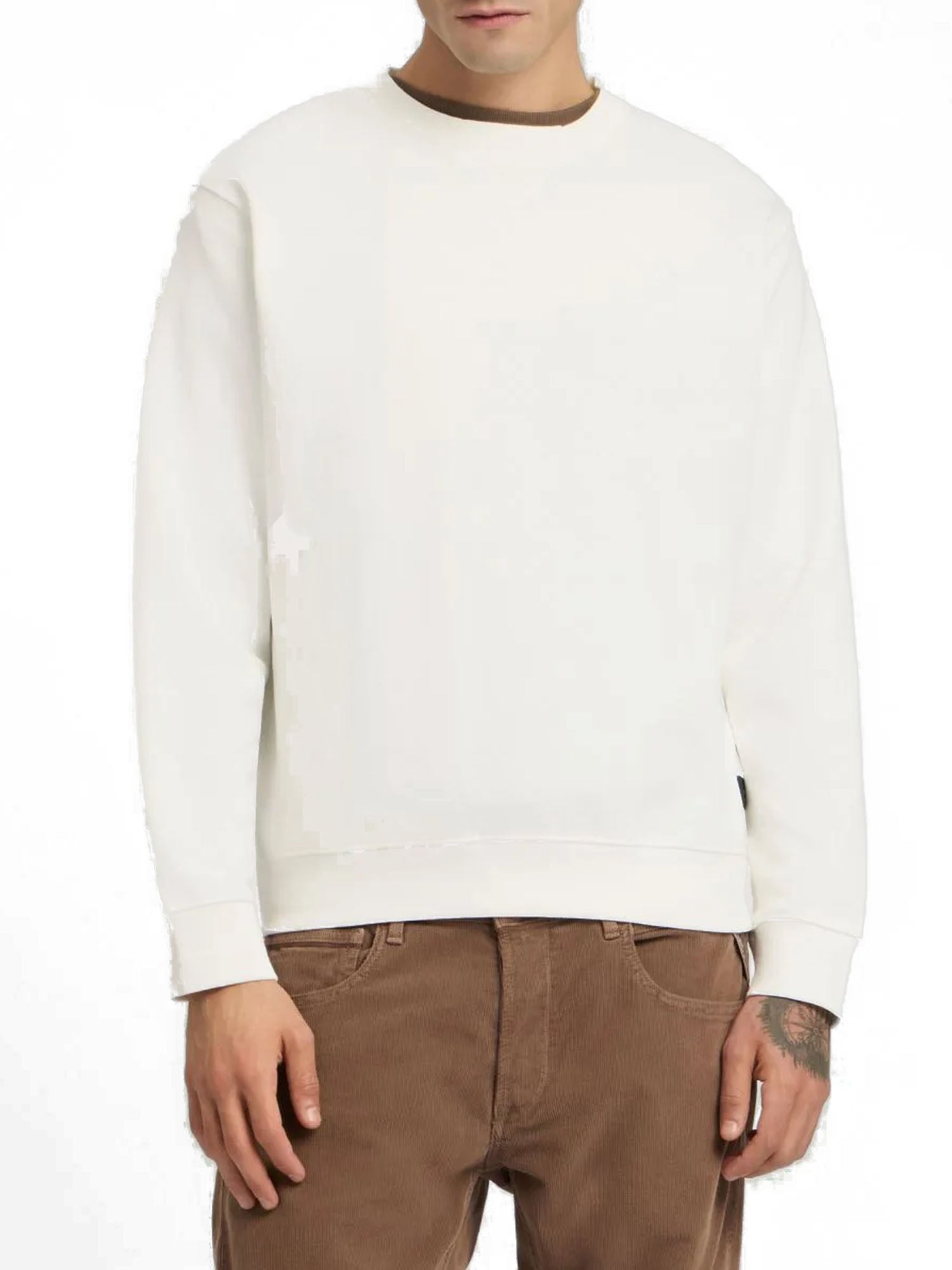 Replay Felpa Girocollo Uomo Beige