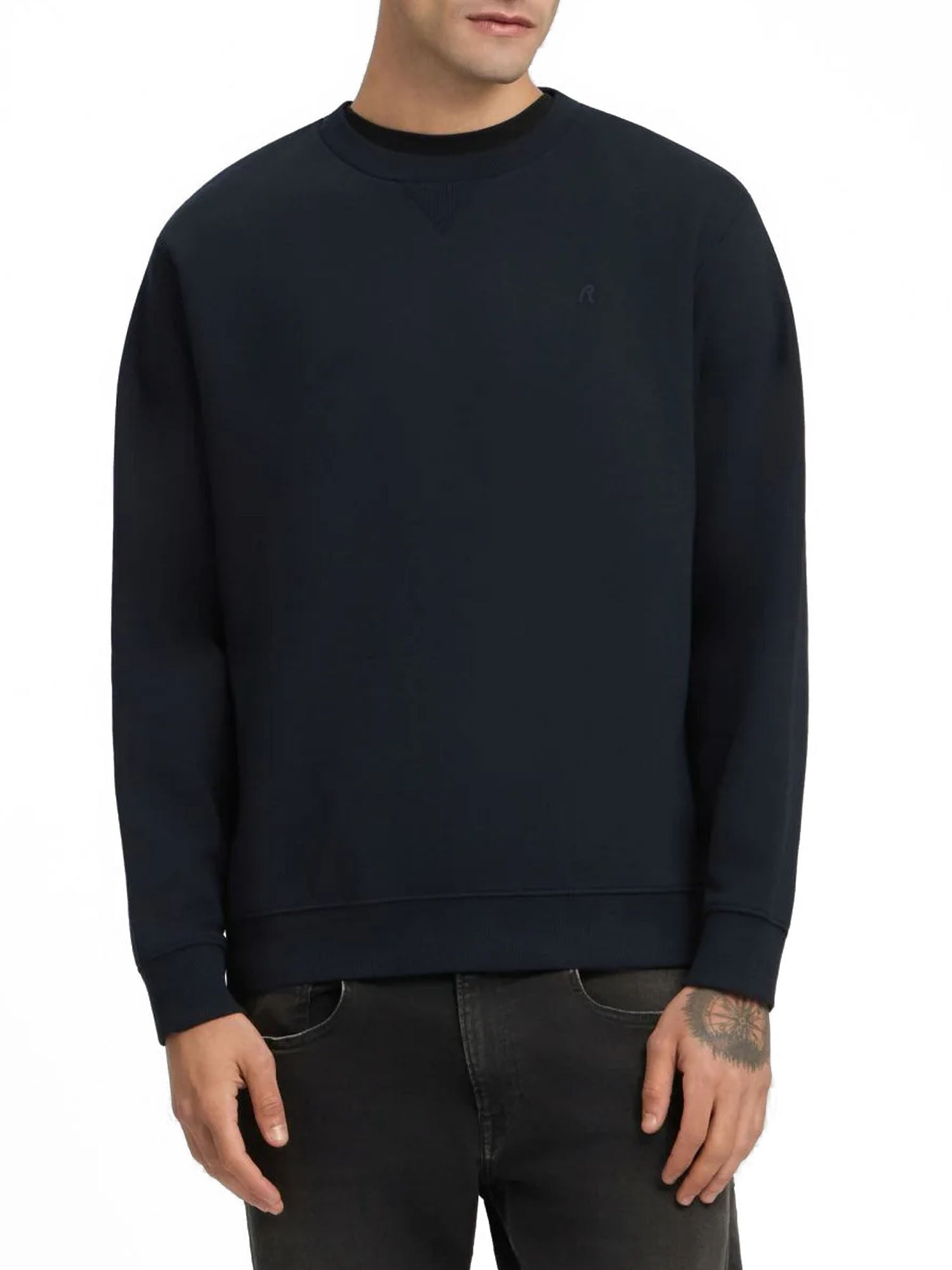 Replay Felpa Girocollo Uomo Blu