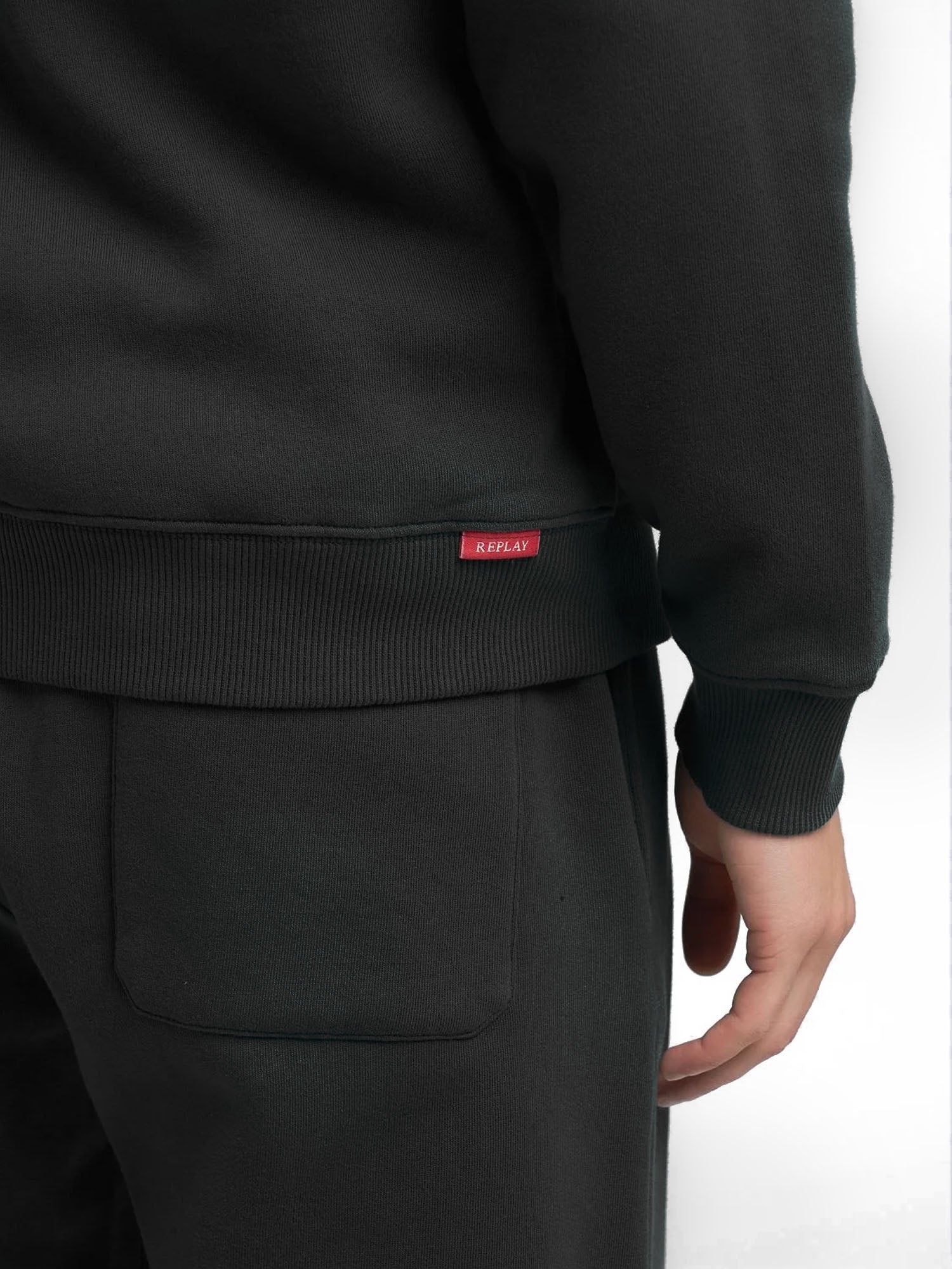 Replay Felpa Cappuccio Uomo Nero
