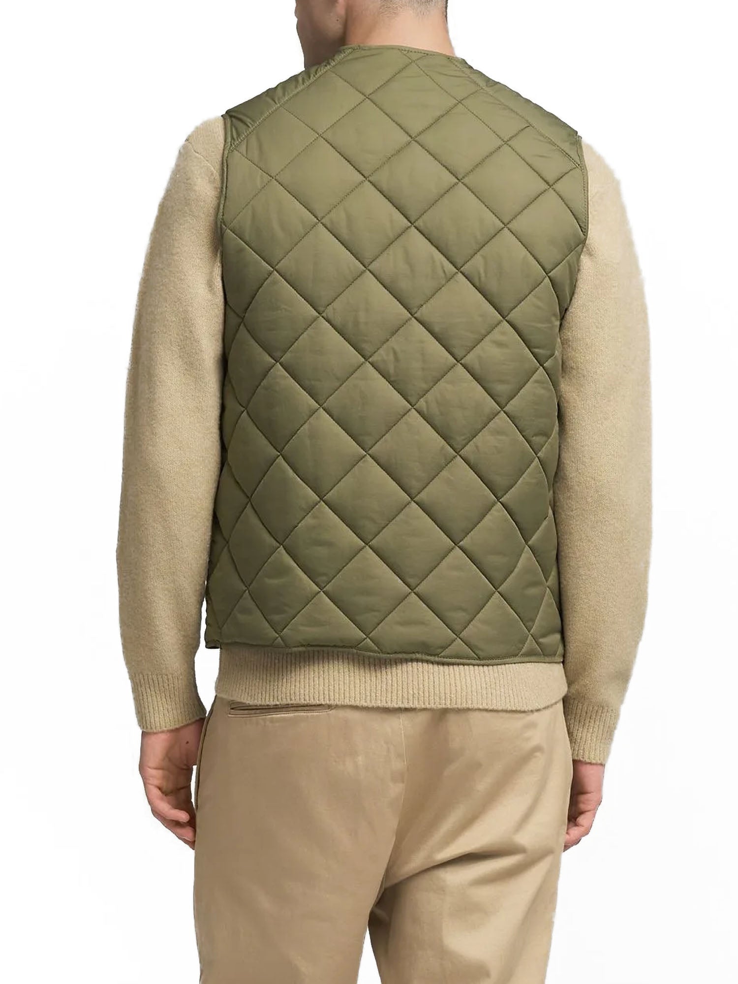 Replay Gilet Trapuntato Uomo Verde