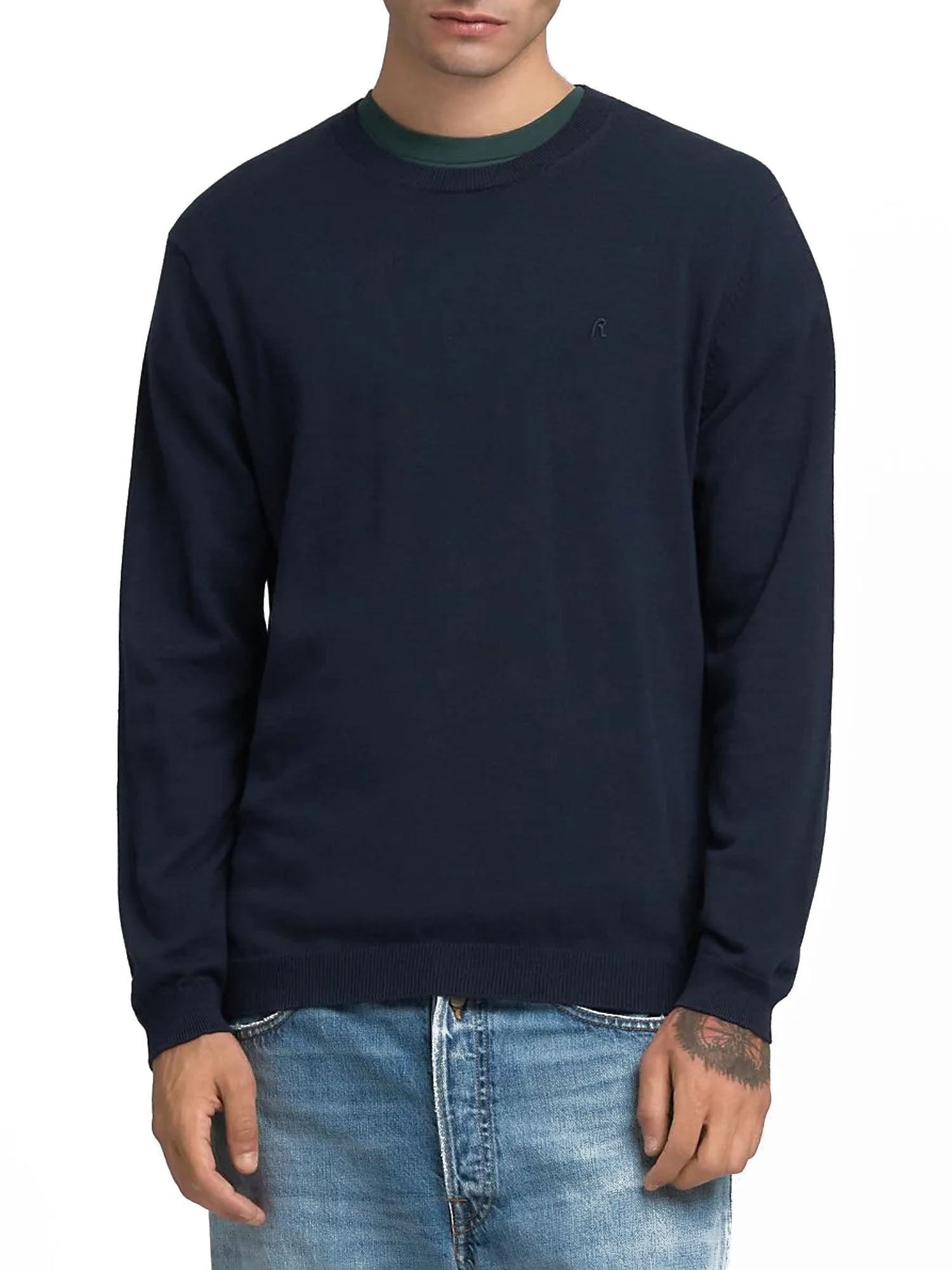 Replay Maglia Girocollo Uomo Blu