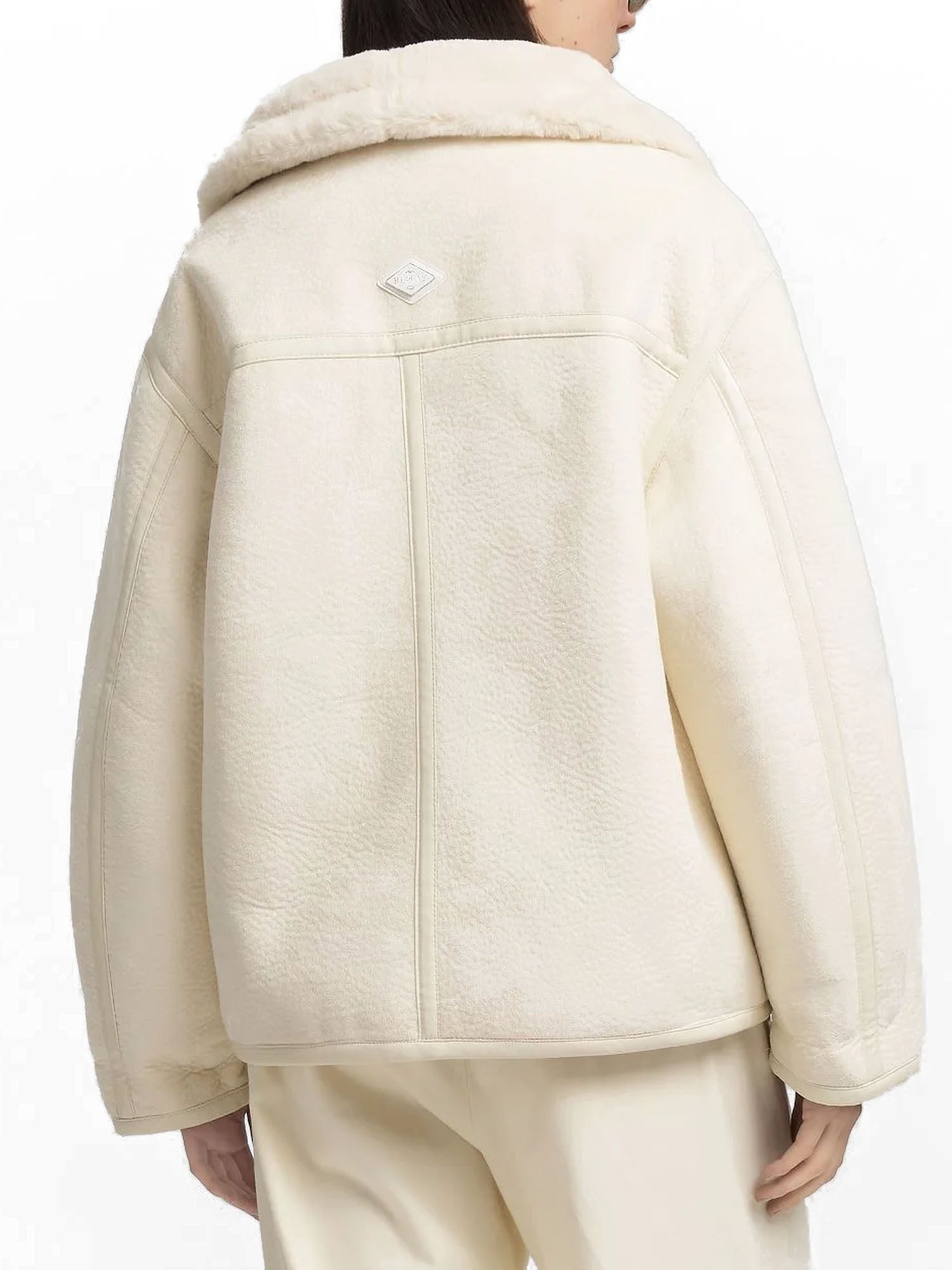 Replay Giubbotto Shearling Donna Bianco