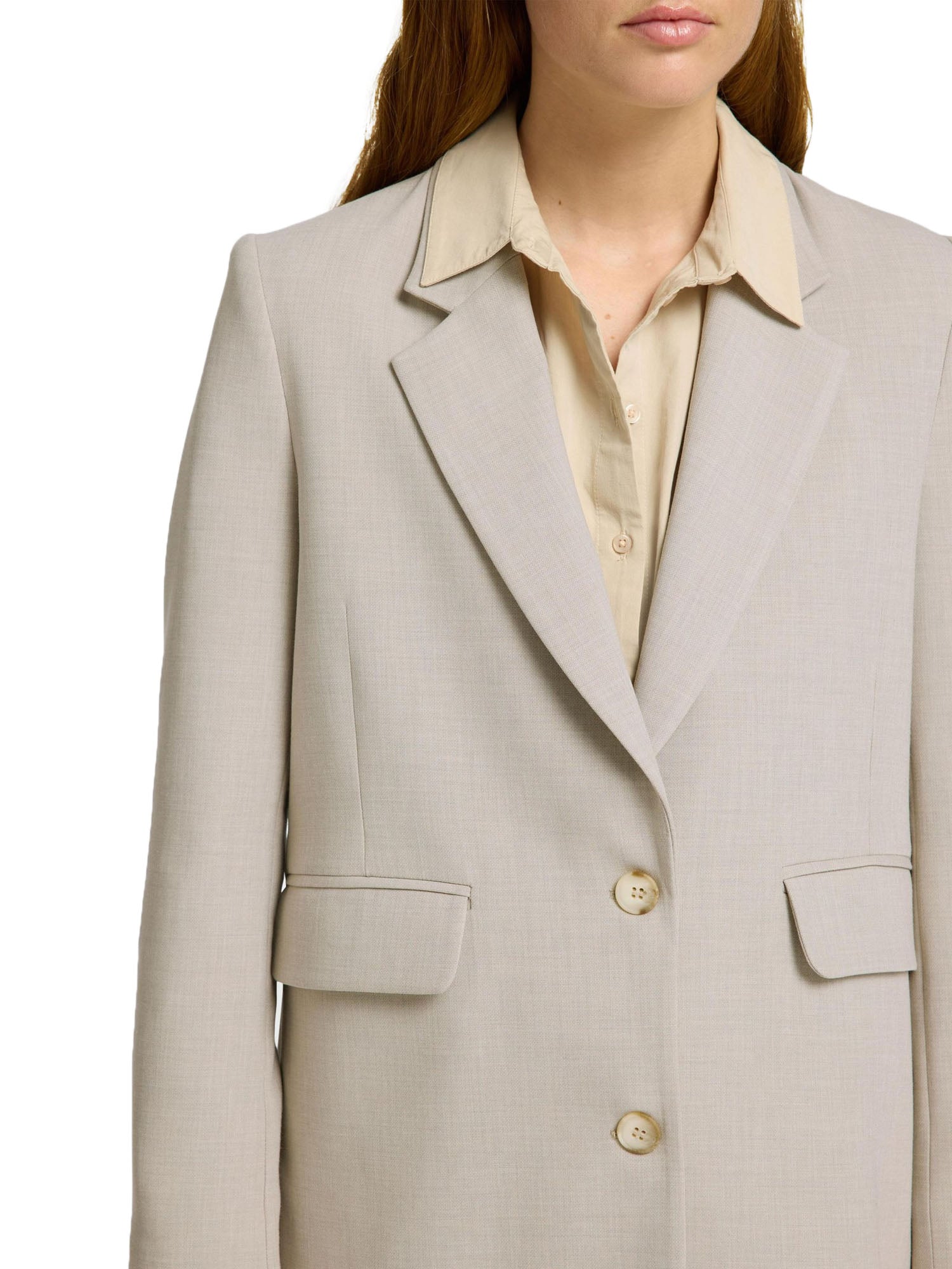 Selected Slfrita Relaxed Blazer Beige