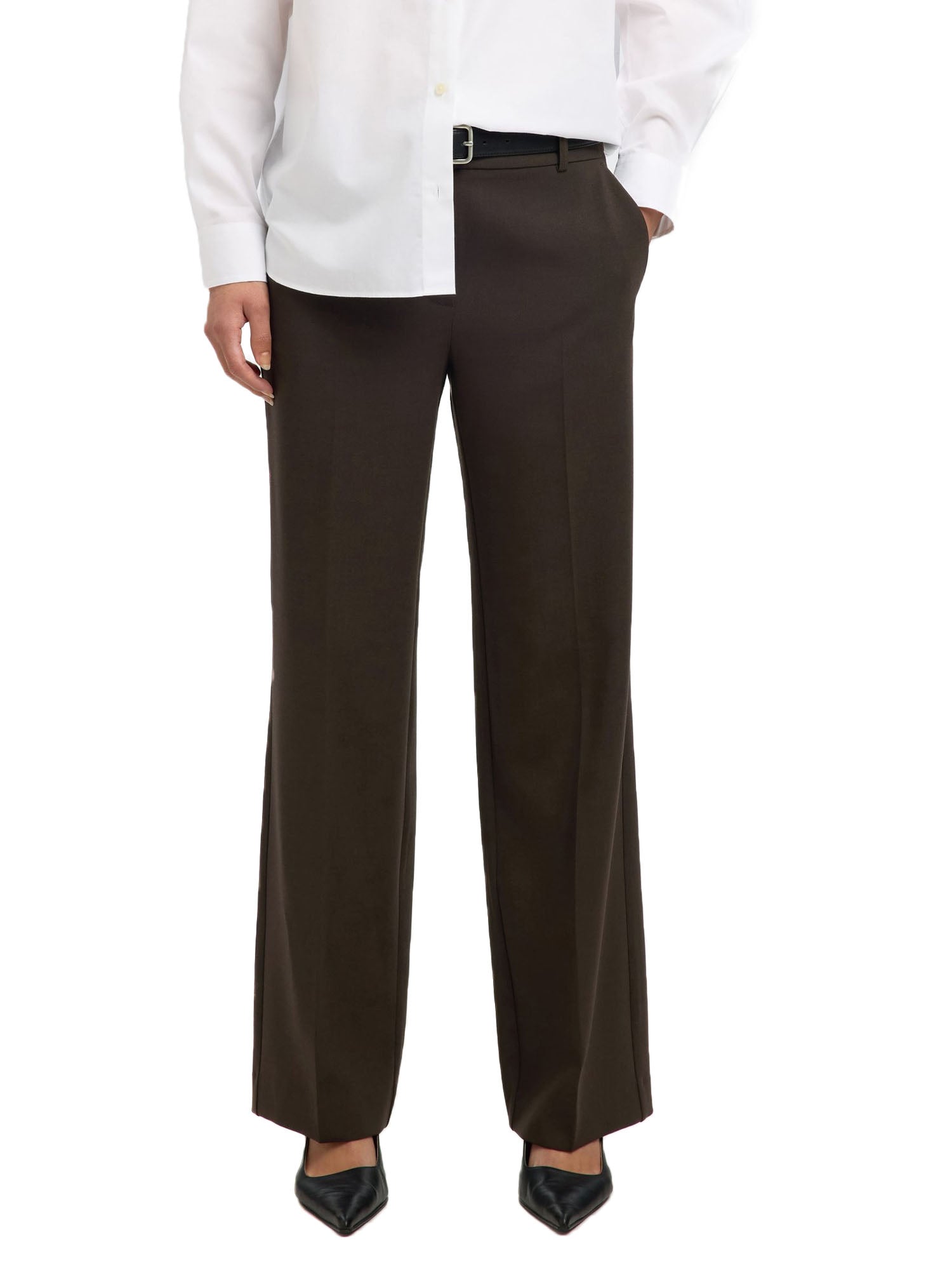 Selected Slfrita Mw Wide Pant Mel Beige