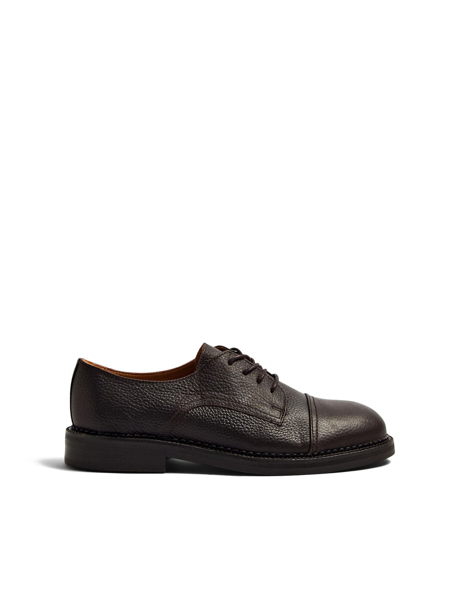 Selected Slhotis Leather Toe Cap Marrone